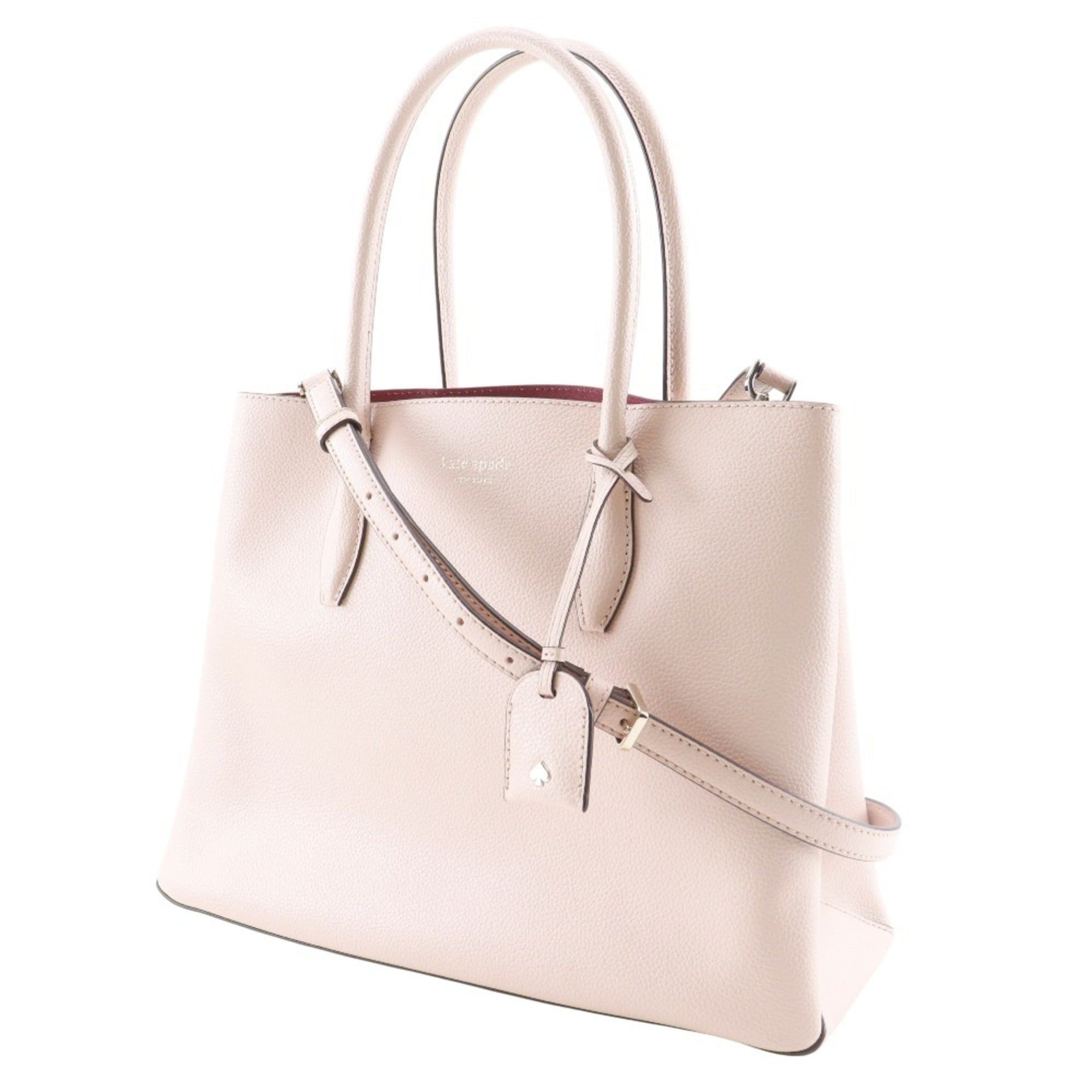 Kate Spade Kate Spade Eva Medium Satchel Tote Bag, 2-Way Shoulder WKRU5696, Leather, Pink, A5 Size, Open, Women's Size ONE SIZE - 2 Thumbnail