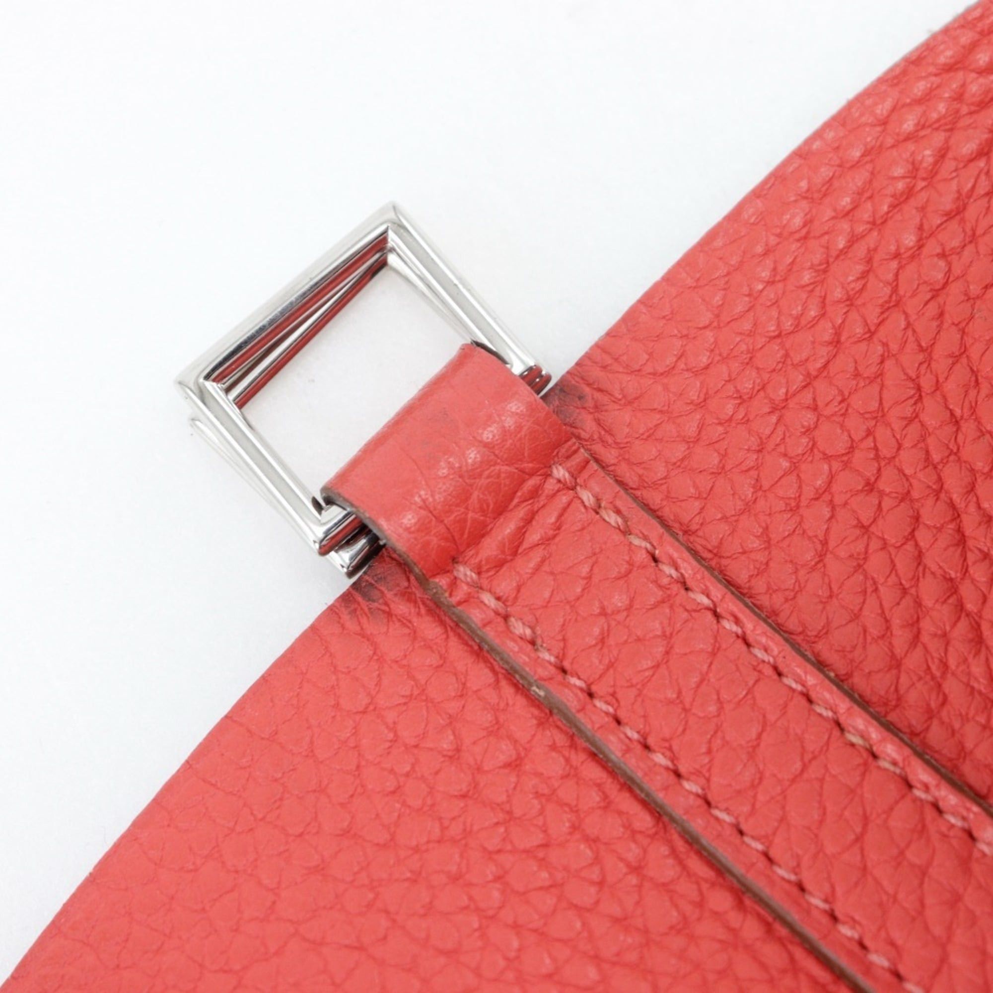 Hermes Hermes Picotin Lock 22 M Handbag, Taurillon Clemence Leather, Red, Belt Buckle, Women's Size ONE SIZE - 12 Thumbnail