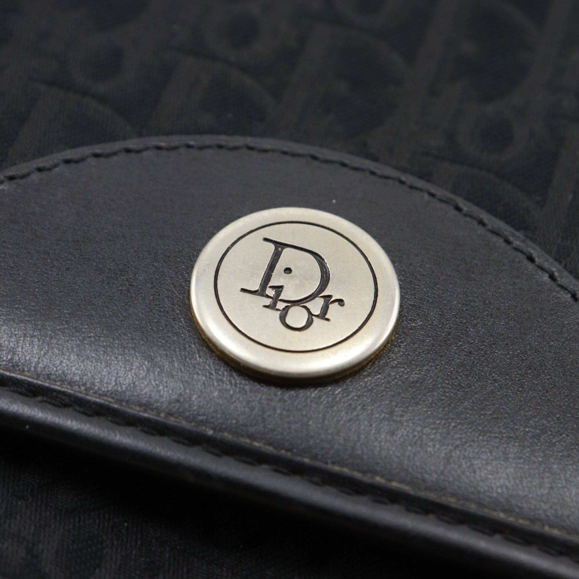Dior Christian Dior Chain Shoulder Bag, Vintage Canvas, Black, Snap Button, Women's Size ONE SIZE - 15 Thumbnail