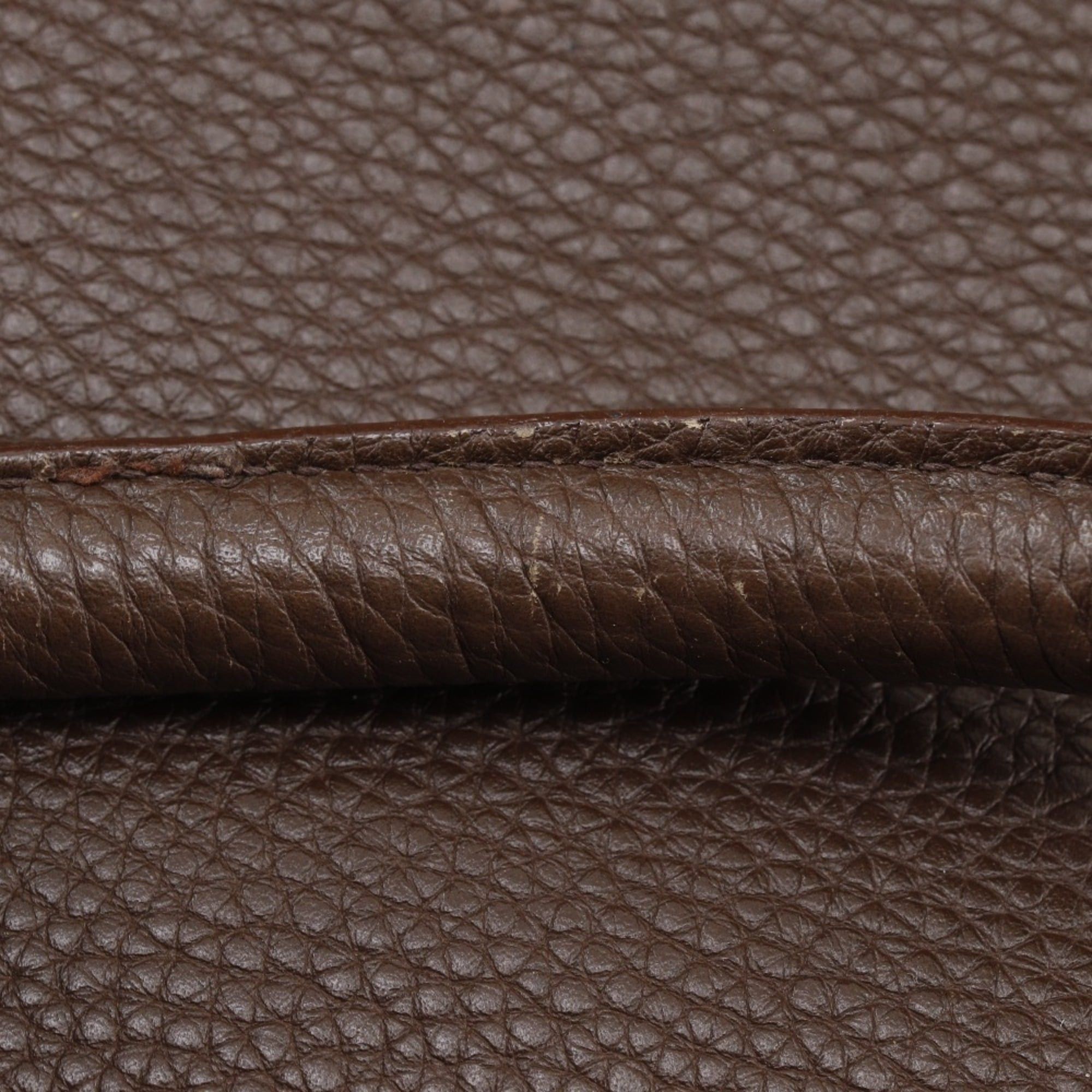 Prada Prada logo embossed handbag/tote bag, calfskin x nylon, brown, unisex. Size ONE SIZE - 10 Thumbnail