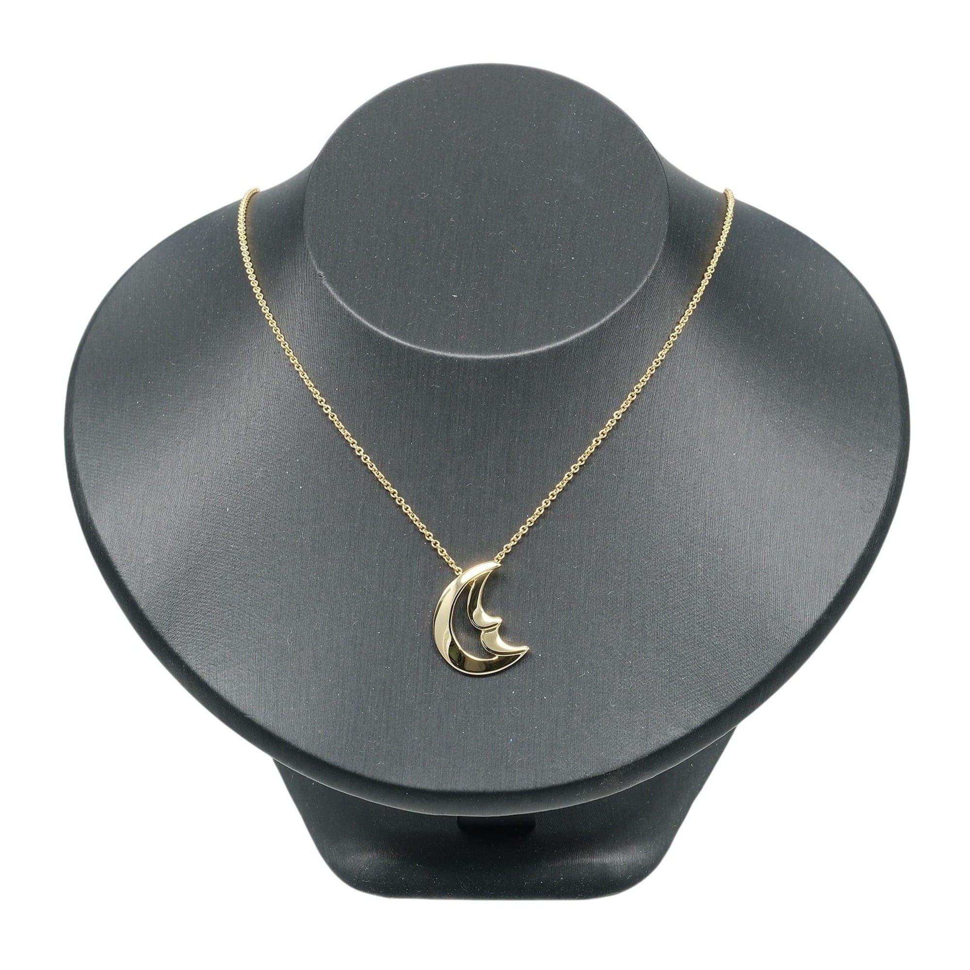 Tiffany & Co. Tiffany & Co. Crescent Moon Necklace, 18K Yellow Gold, Approx. 8.87g Size ONE SIZE - 2 Thumbnail