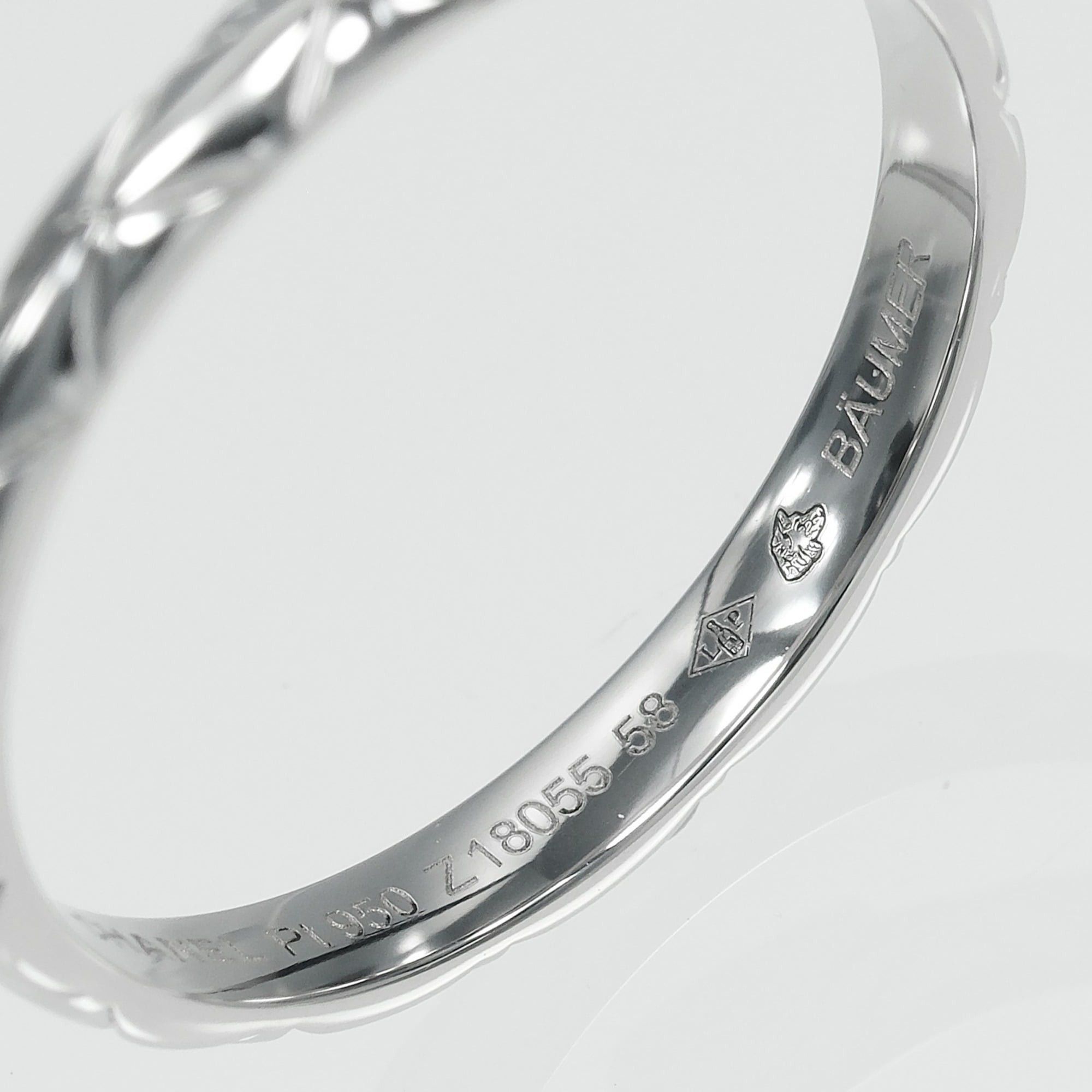 Chanel Chanel Matelassé Small Ring, Size 17, Platinum 950, Approx. 3.55g. Size ONE SIZE - 5 Thumbnail