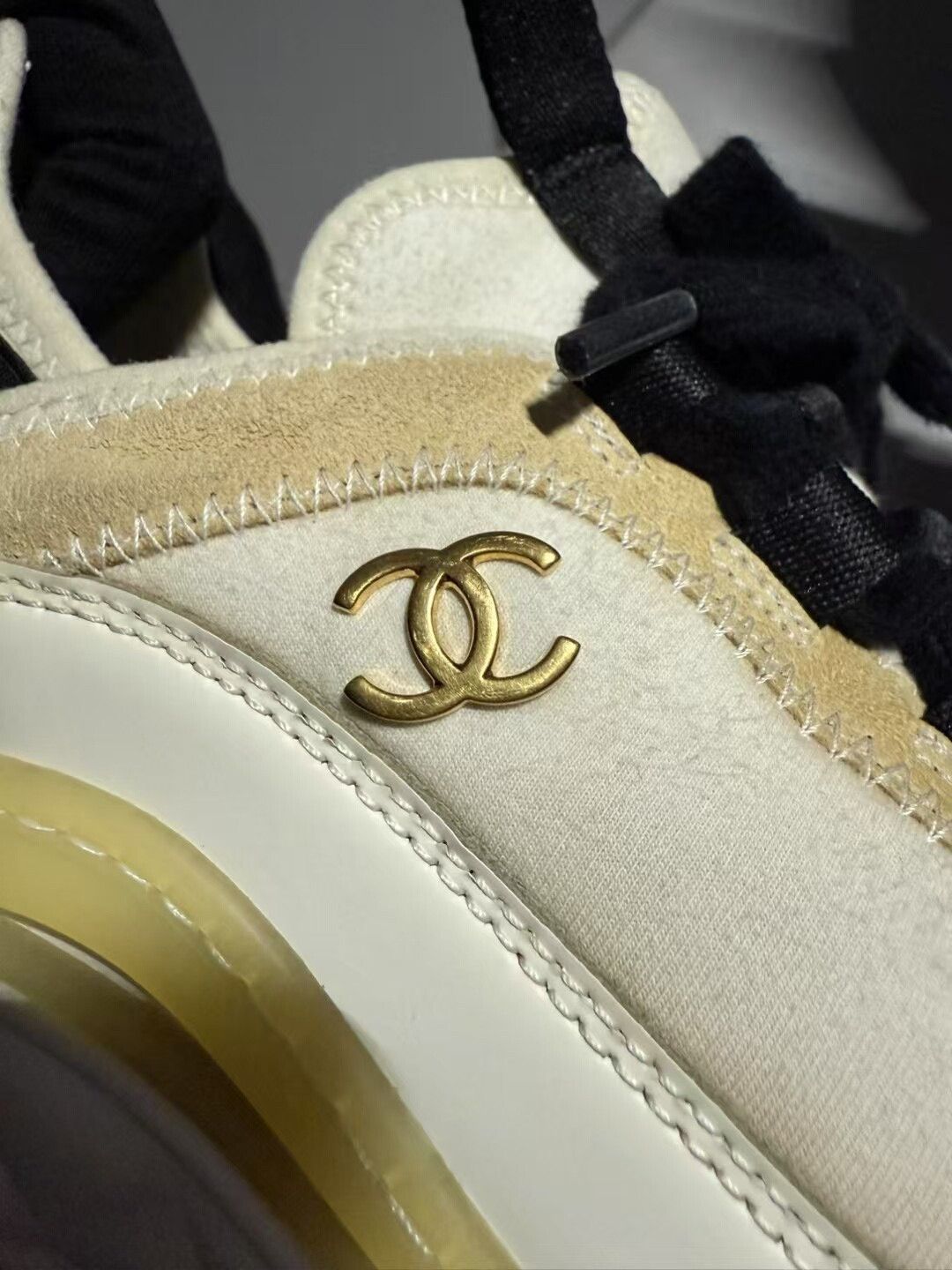 Chanel Chanel Panda Sneakers White Gold Size US 6.5 / IT 36.5 - 8 Thumbnail
