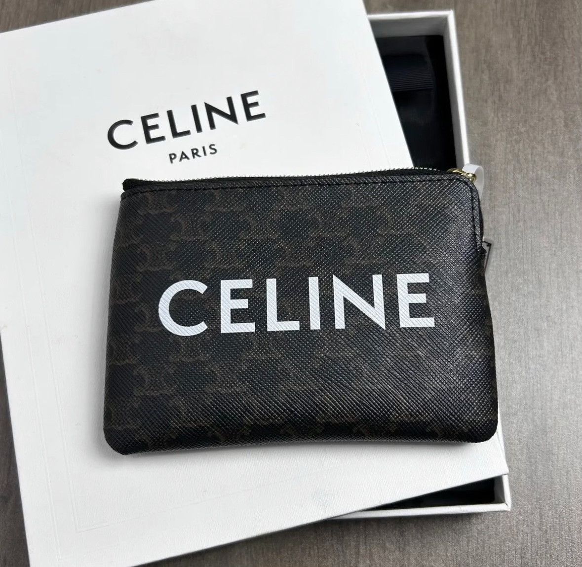Celine Celine Paris Logo Pouch Wallet Size ONE SIZE - 4 Thumbnail
