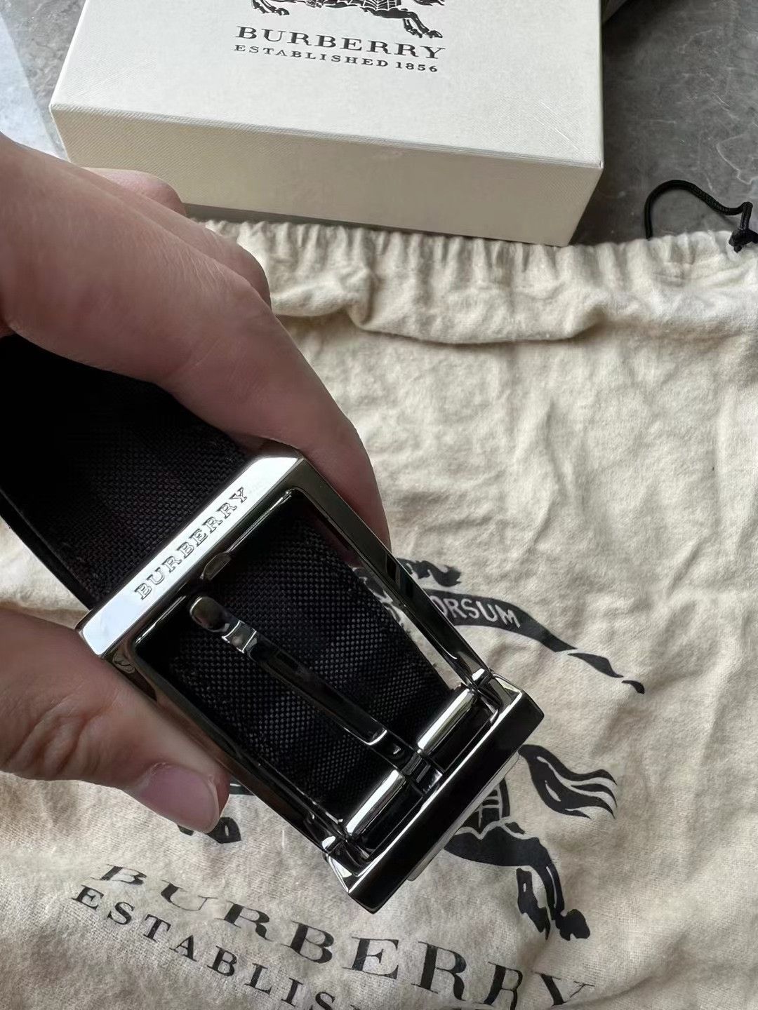 Burberry Burberry Men's Check Belt 90 Size ONE SIZE - 2 Thumbnail