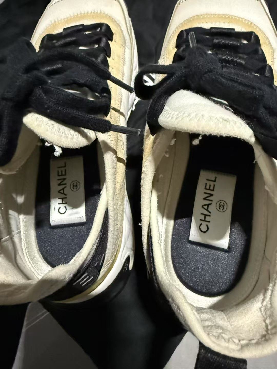 Chanel Chanel Panda Sneakers White Gold Size US 6.5 / IT 36.5 - 6 Thumbnail