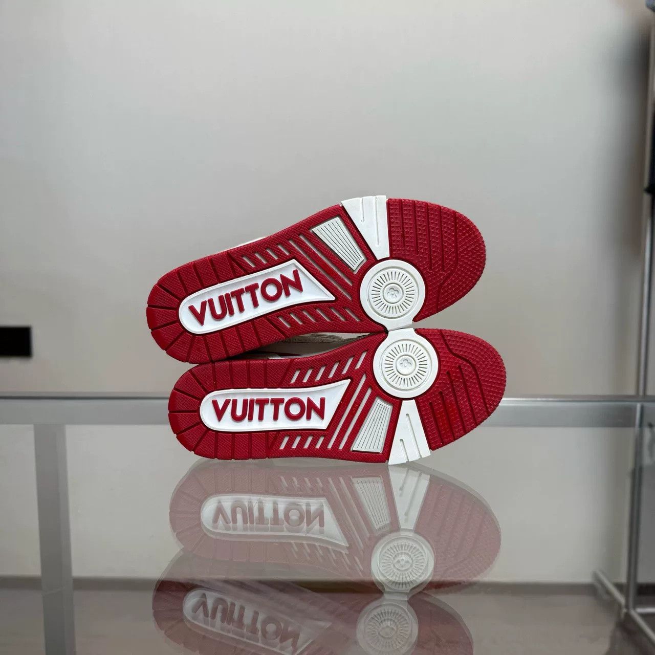 Louis Vuitton LV Trainer White Red Size US 4.5 / IT 34.5 - 7 Thumbnail