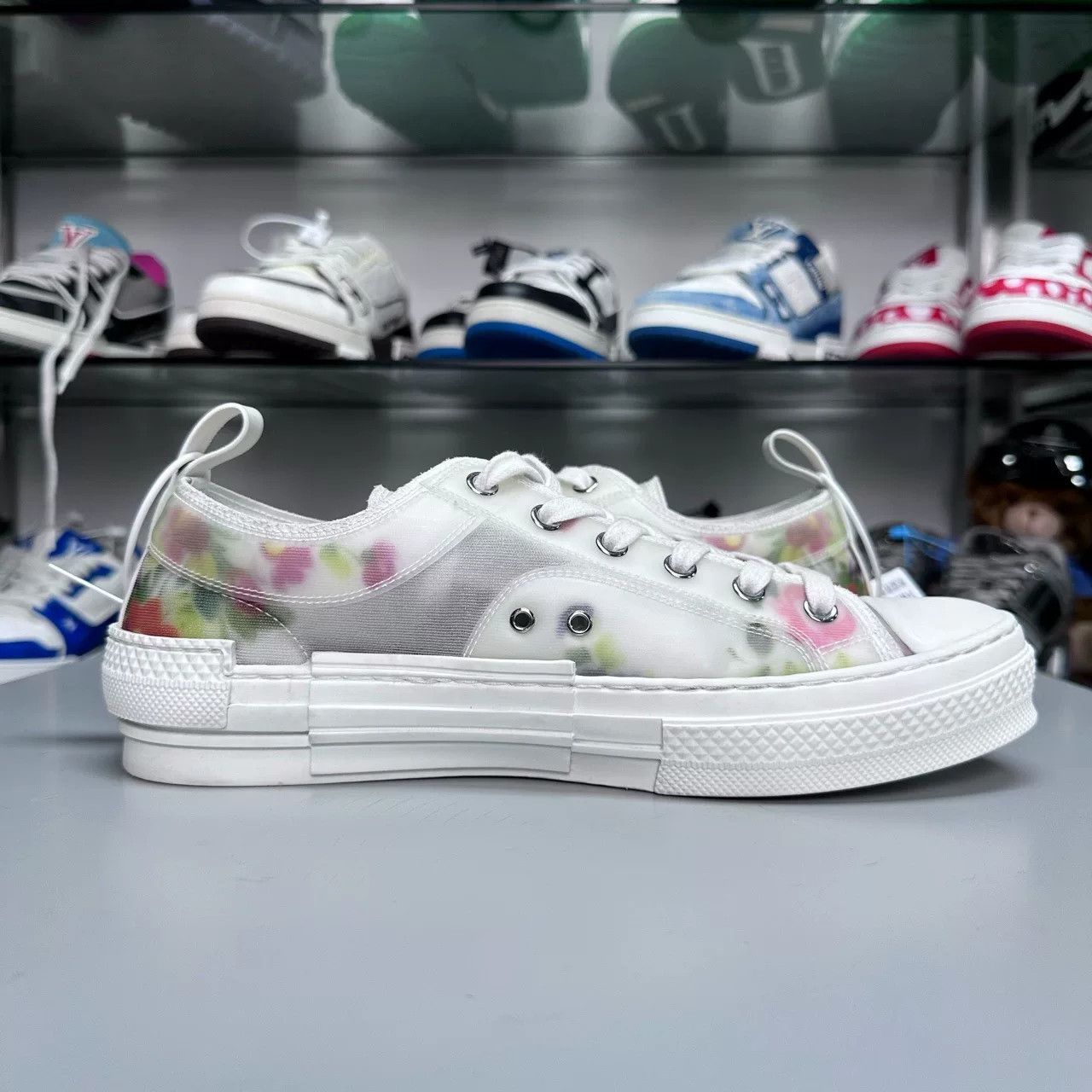 Dior DIOR B23 Low-Top Floral Sneakers Size US 8 / EU 41 - 3 Thumbnail