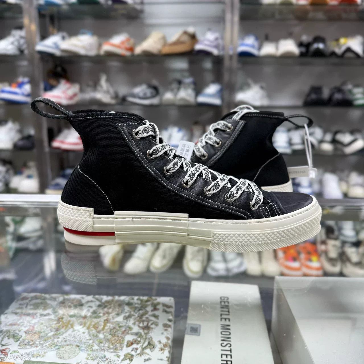Dior DIOR High-Top Black Red Sneakers Size US 8 / EU 41 - 4 Thumbnail