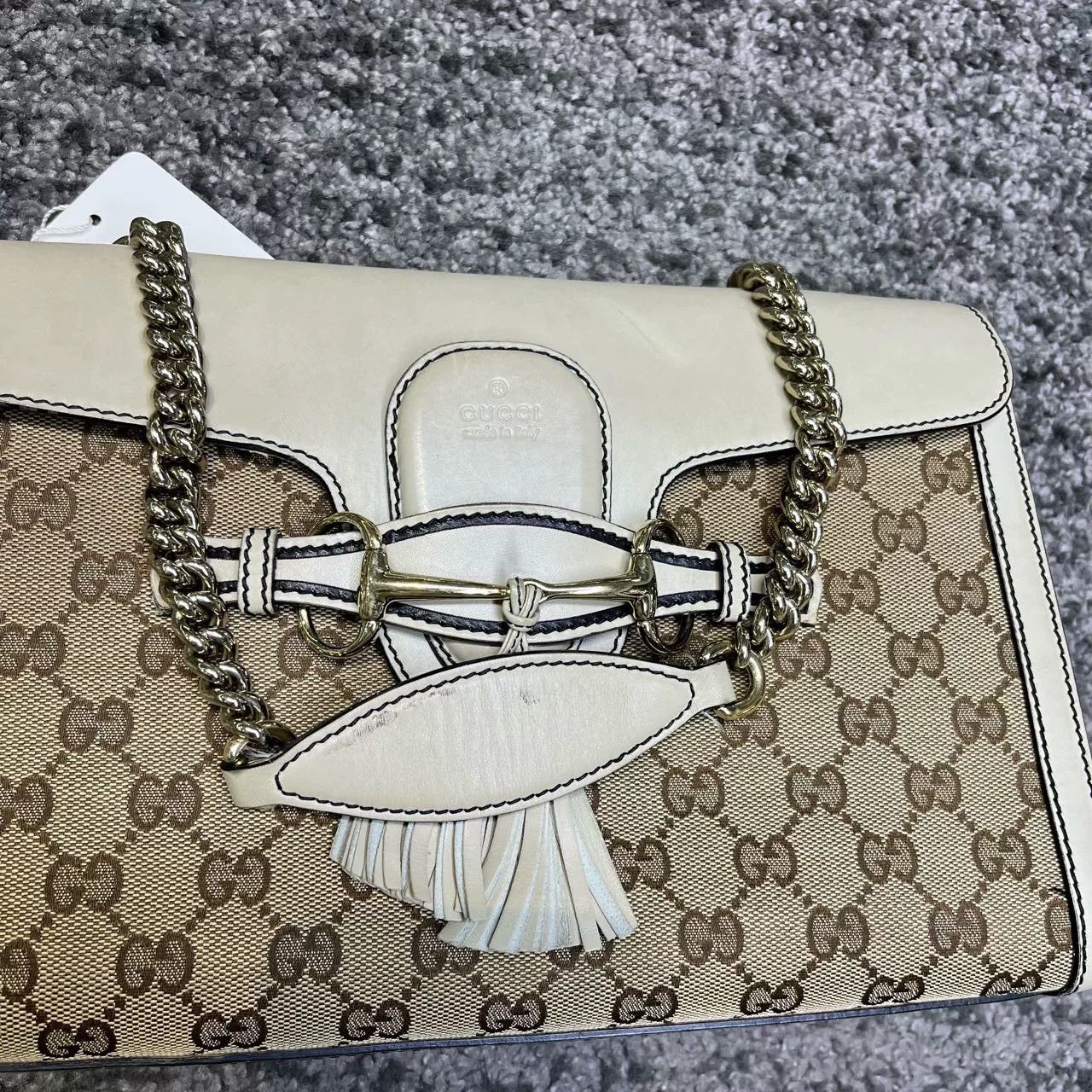 Gucci Gucci Emily Medium Horsebit Tassel GG Flap Bag Size ONE SIZE - 2 Thumbnail