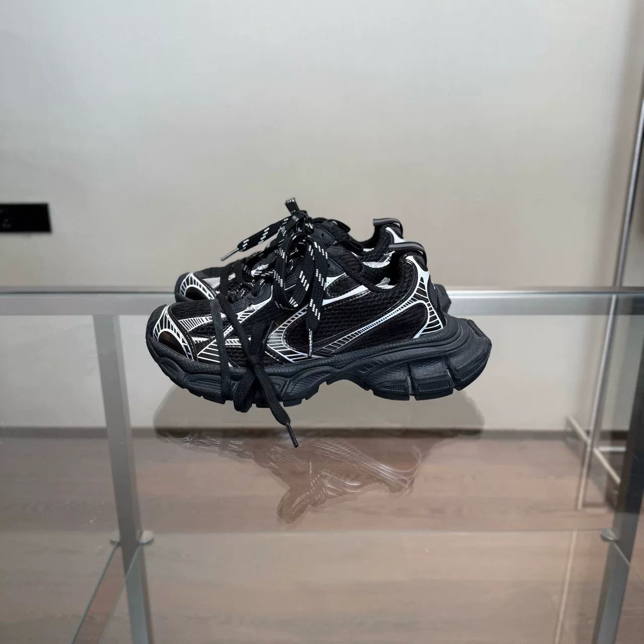 Balenciaga Balenciaga 3XL Black White Dad Shoes Size US 5 / IT 35 - 3 Thumbnail