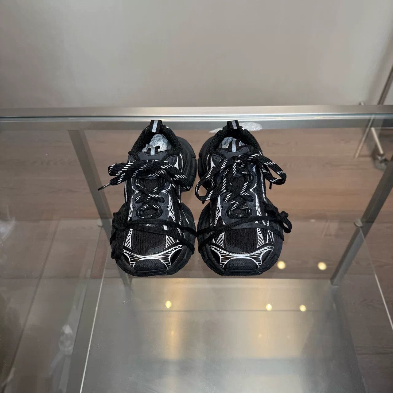 Balenciaga Balenciaga 3XL Black White Dad Shoes Size US 5 / IT 35 - 6 Thumbnail