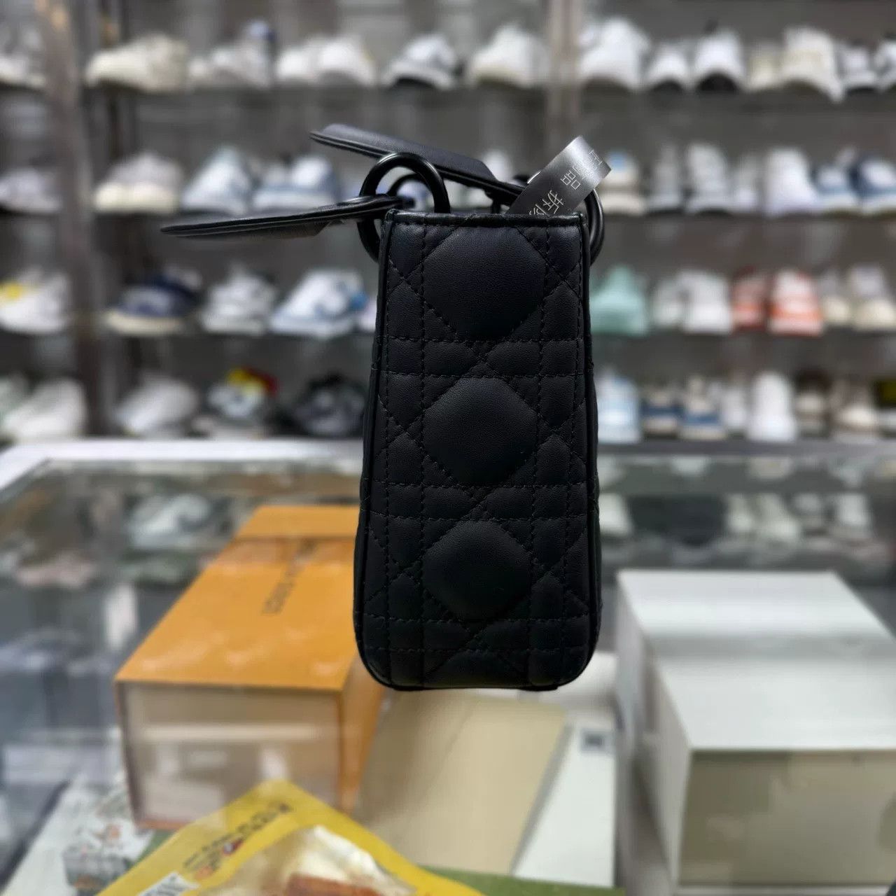 Dior Dior Lady 3 Compartment Matte Black Bag Size ONE SIZE - 4 Thumbnail