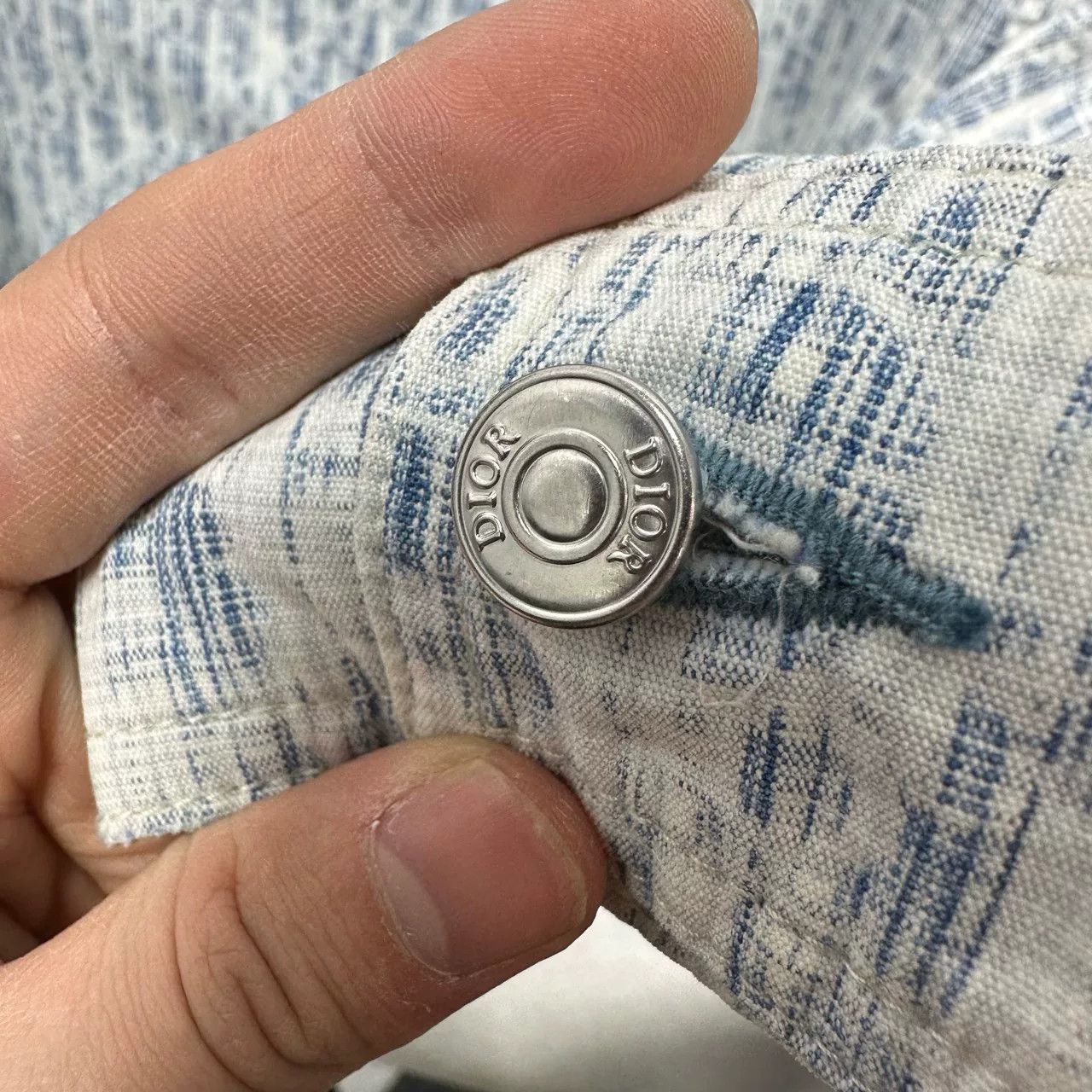 Dior DIOR Oblique Monogram Denim Long-Sleeve Shirt Size US XS / EU 42 / 0 - 3 Thumbnail