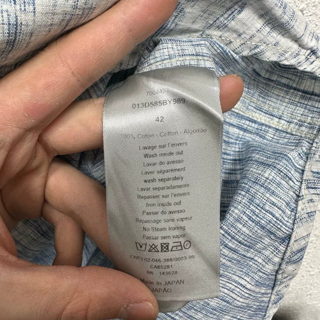 Dior DIOR Oblique Monogram Denim Long-Sleeve Shirt Size US XS / EU 42 / 0 - 6 Thumbnail