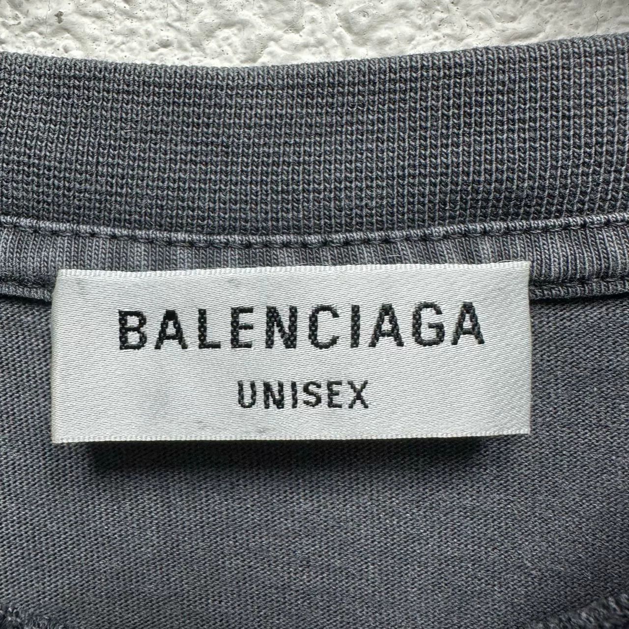 Balenciaga Balenciaga Washed Wheat Ear Letter Tee Size US S / EU 44-46 / 1 - 3 Thumbnail