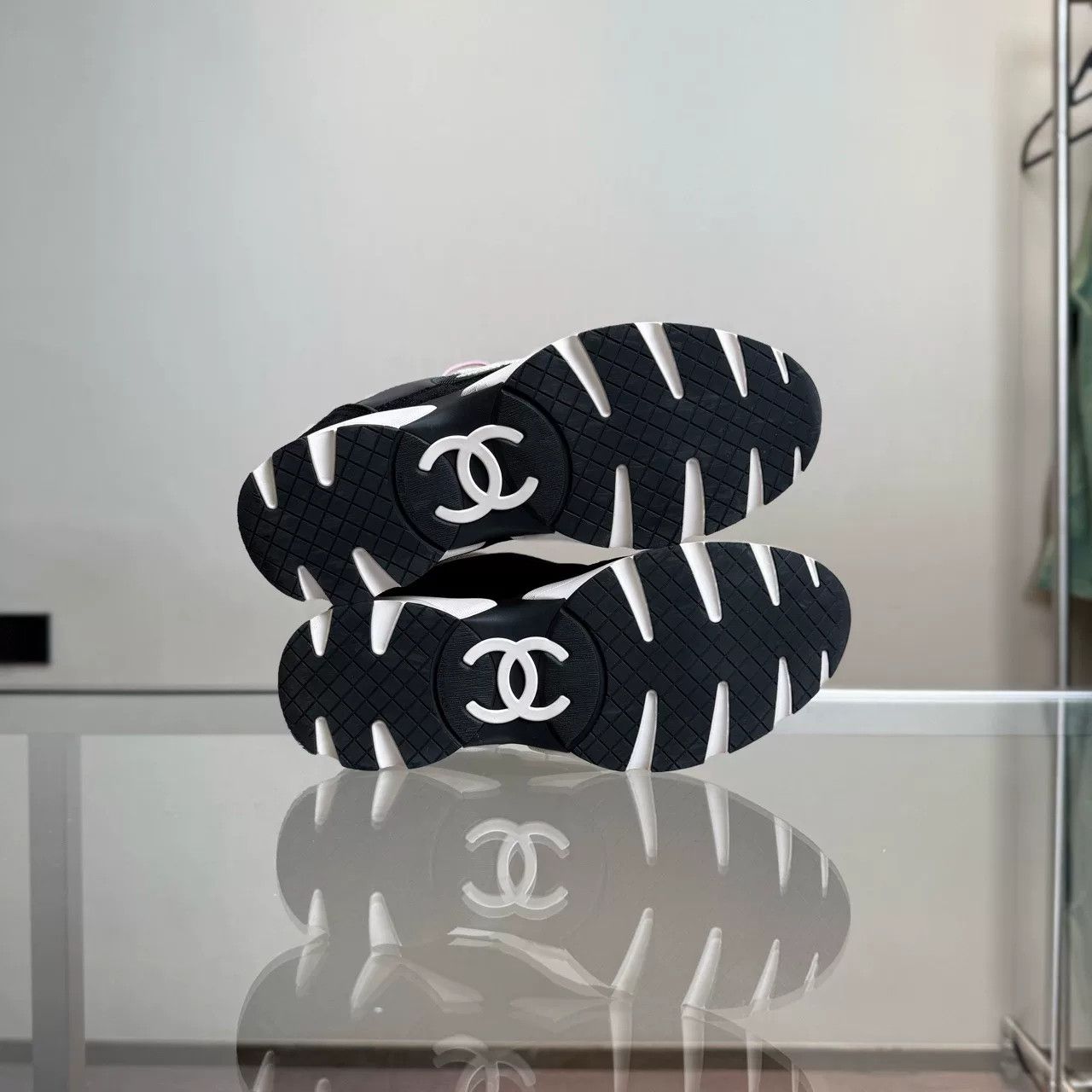 Chanel Chanel Black White Panda Sneakers Size US 6.5 / IT 36.5 - 7 Thumbnail