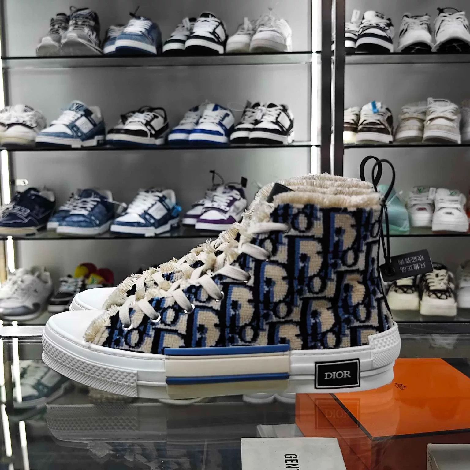 Dior Dior B23 Flocked Logo Sneakers Size US 9 / EU 42 - 5 Thumbnail