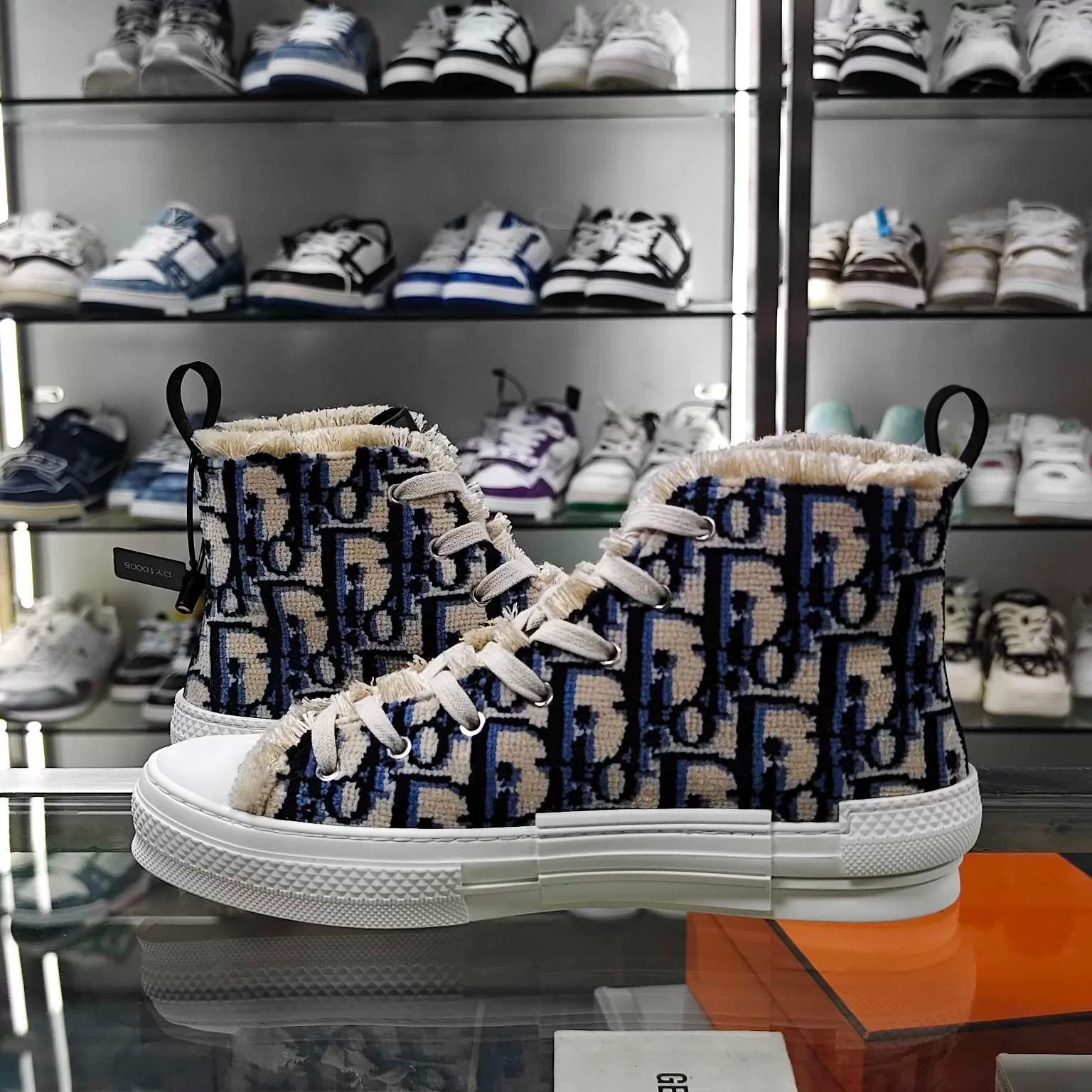 Dior Dior B23 Flocked Logo Sneakers Size US 9 / EU 42 - 7 Thumbnail