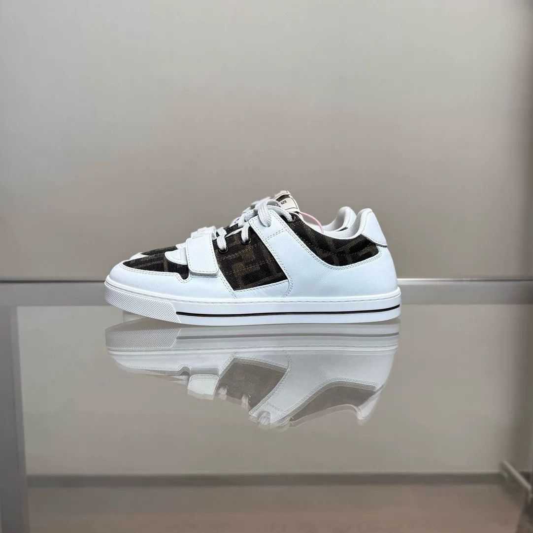 Fendi Fendi White Monogram Velcro Sneakers Size US 5 / IT 35 - 3 Thumbnail