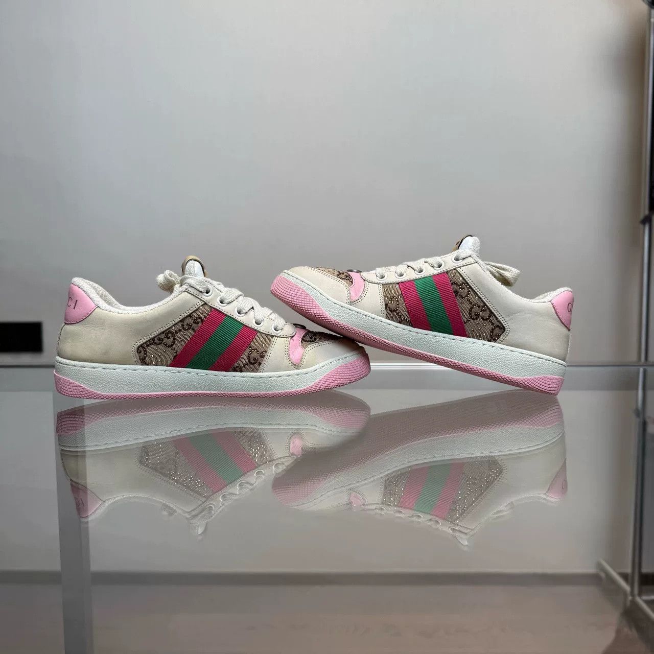 Gucci Gucci GG Enamel Pink Diamond Sneakers Size US 5 / IT 35 - 4 Thumbnail