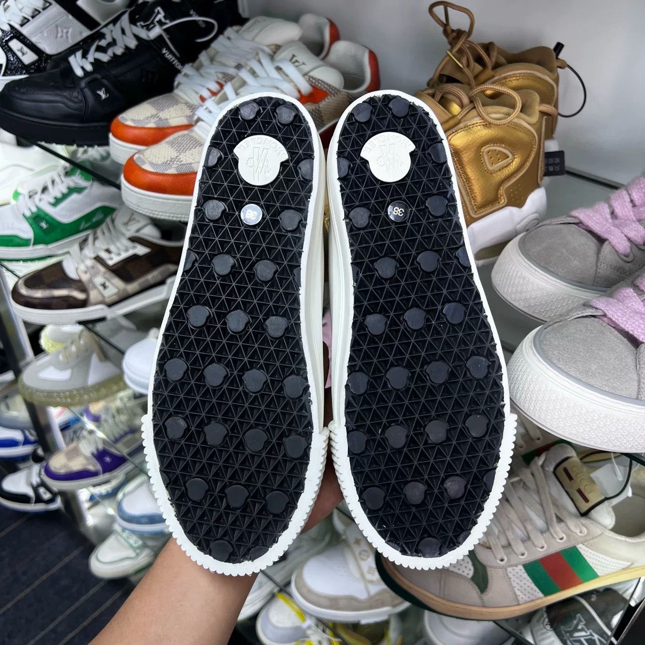 Moncler Moncler All-Over Print Sneakers Size US 7 / IT 37 - 3 Thumbnail