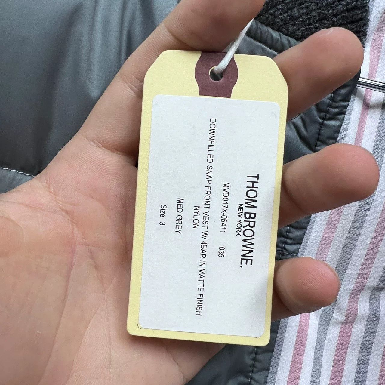 Thom Browne THOM BROWNE Solid Stripe Down Vest Size US L / EU 52-54 / 3 - 6 Thumbnail