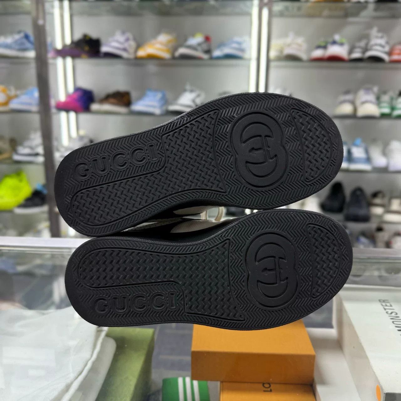 Gucci Gucci Chunky B Black White Cookie Shoes Size US 6 / IT 36 - 7 Thumbnail