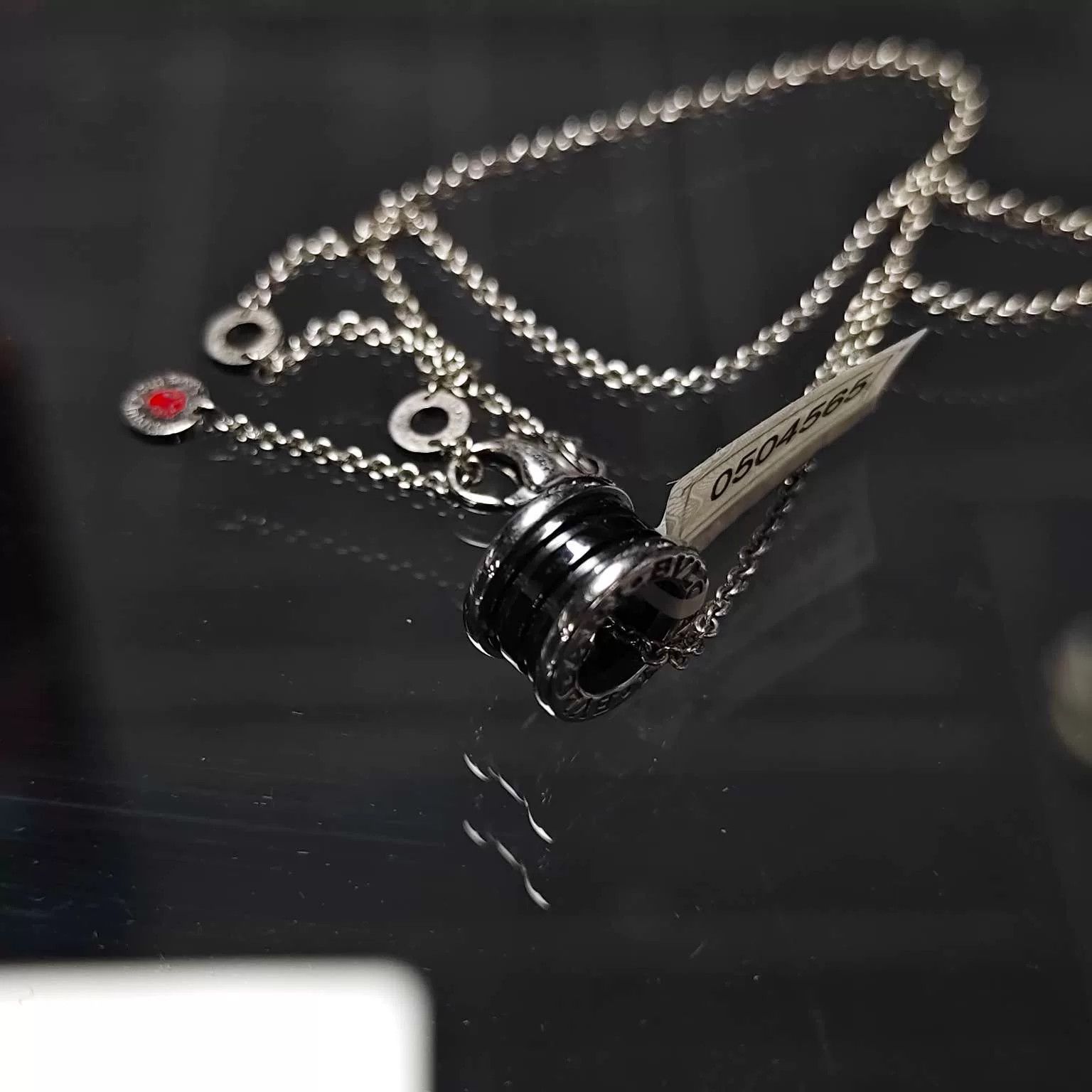 Bvlgari Bvlgari Charity Silver Black Ceramic Necklace Size ONE SIZE - 3 Thumbnail