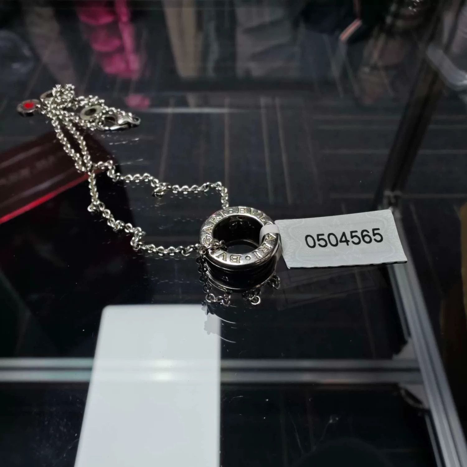 Bvlgari Bvlgari Charity Silver Black Ceramic Necklace Size ONE SIZE - 4 Thumbnail