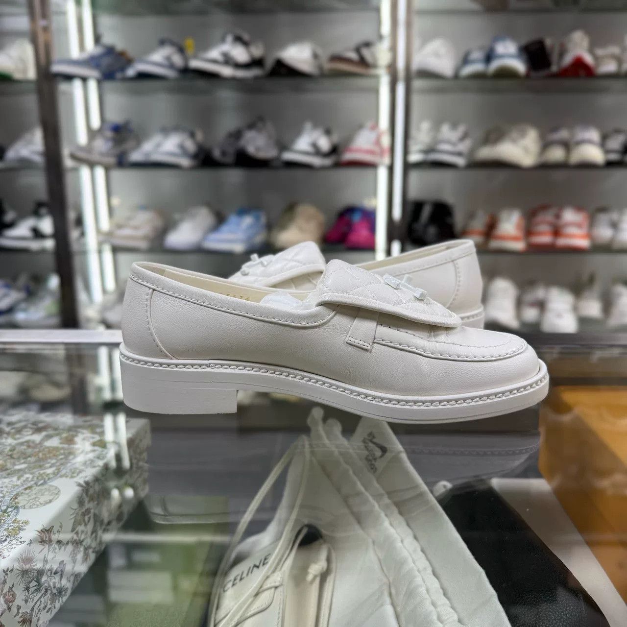 Chanel Chanel White Logo Buckle Loafers Size US 5 / IT 35 - 4 Thumbnail