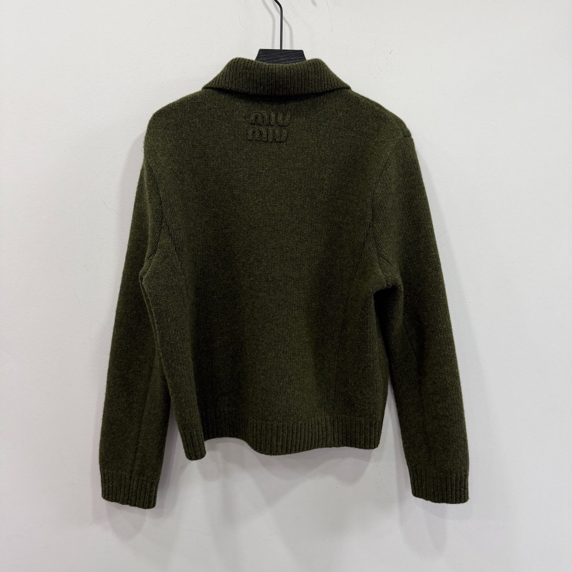 Miu Miu Miu Miu Wool Green Sweater it_38 Women Size XS / US 0-2 / IT 36-38 - 2 Thumbnail