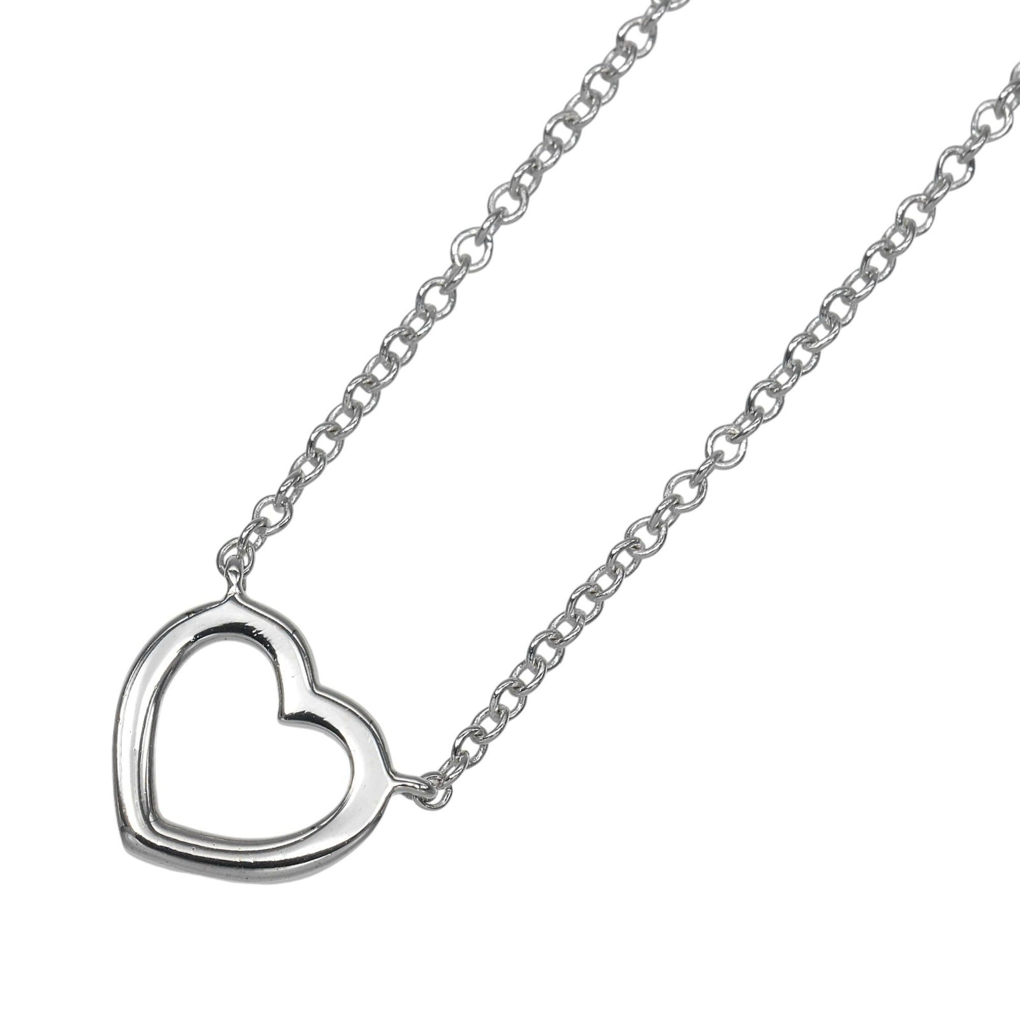 Tiffany & Co. Tiffany & Co. Metro Heart Necklace, 18K White Gold with Diamonds, Approx. 1.84g. Size ONE SIZE - 3 Thumbnail