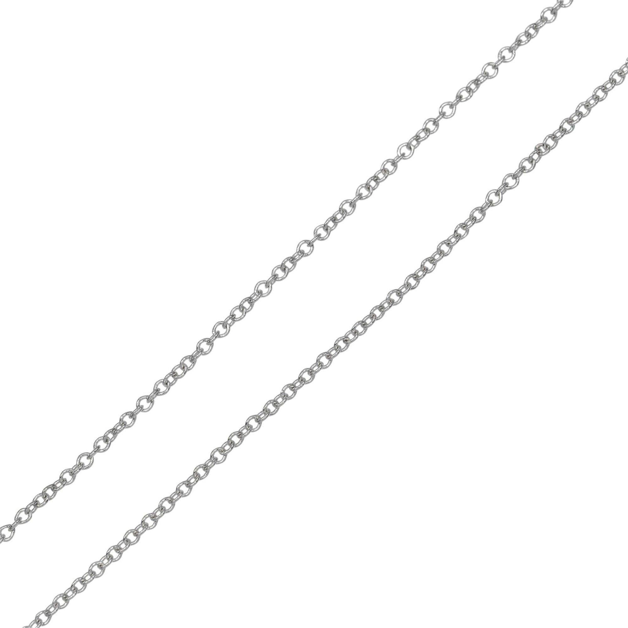 Tiffany & Co. Tiffany & Co. Metro Heart Necklace, 18K White Gold with Diamonds, Approx. 1.84g. Size ONE SIZE - 4 Thumbnail
