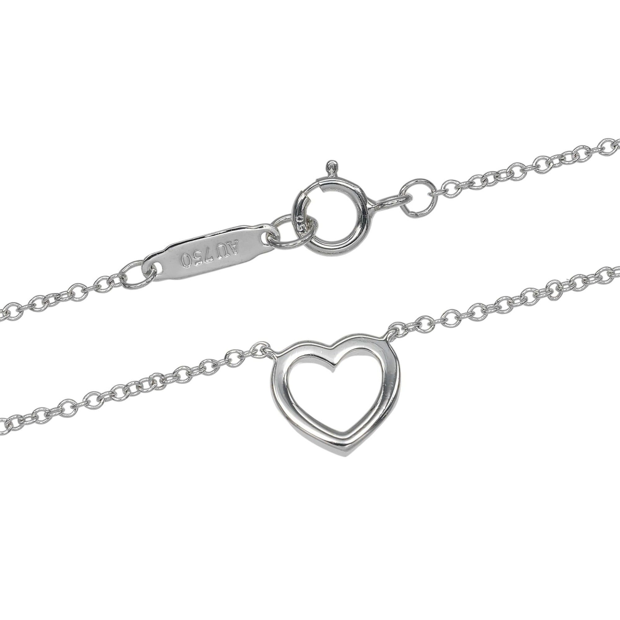 Tiffany & Co. Tiffany & Co. Metro Heart Necklace, 18K White Gold with Diamonds, Approx. 1.84g. Size ONE SIZE - 6 Thumbnail