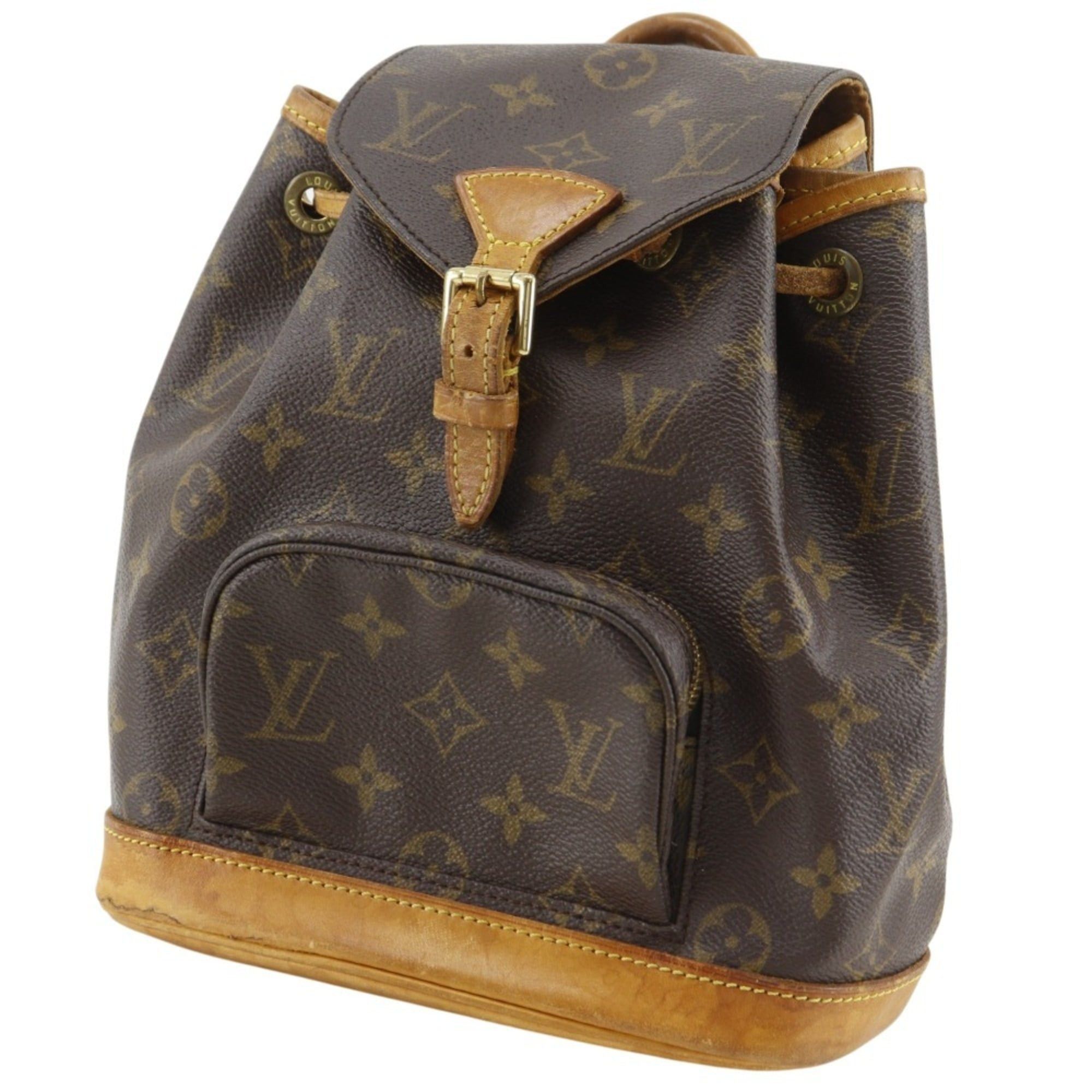 Louis Vuitton Louis Vuitton Mini Montsouris Backpack/Daypack M51137 Canvas Brown SP1926 Belt Buckle Unisex Size ONE SIZE - 2 Thumbnail