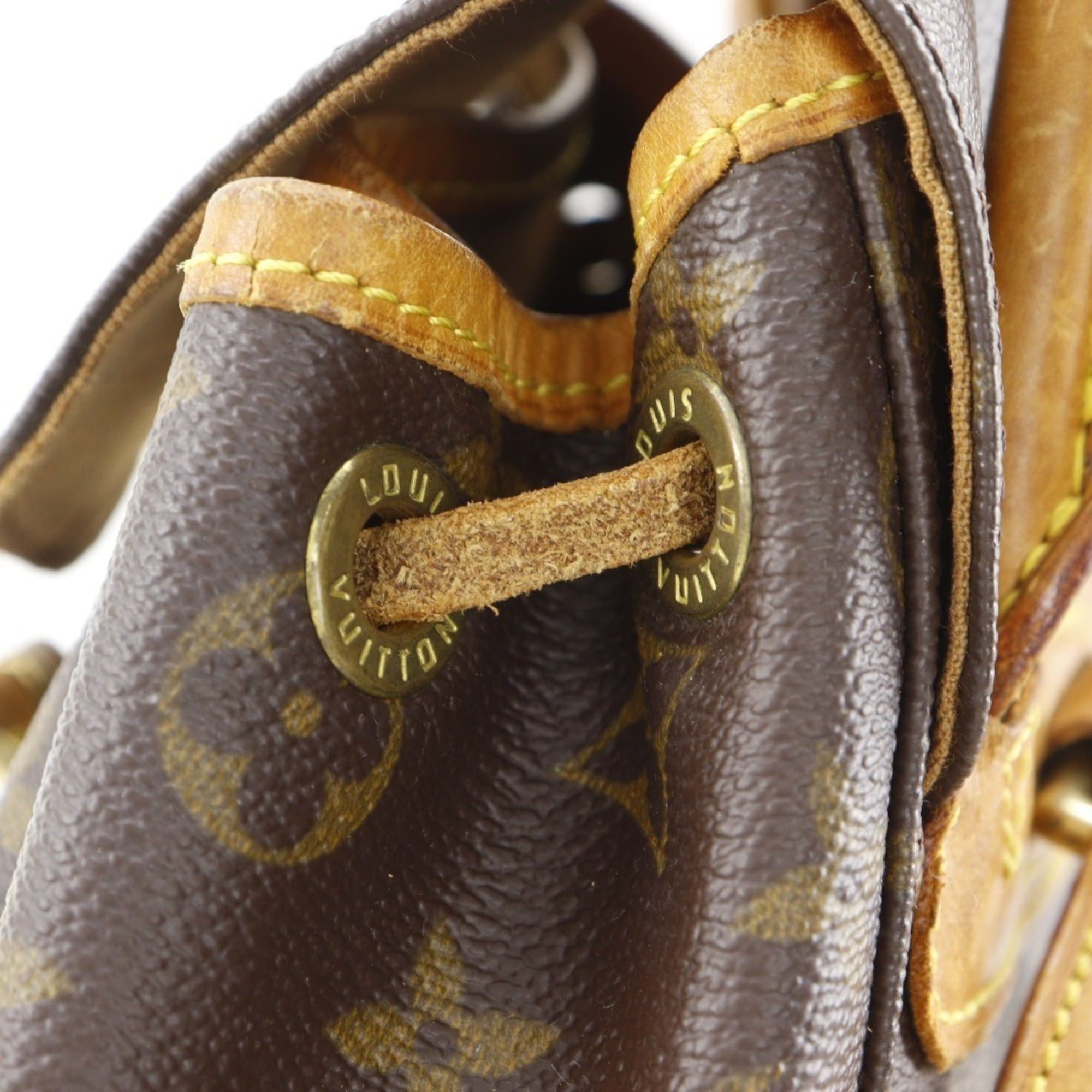 Louis Vuitton Louis Vuitton Mini Montsouris Backpack/Daypack M51137 Canvas Brown SP1926 Belt Buckle Unisex Size ONE SIZE - 15 Thumbnail