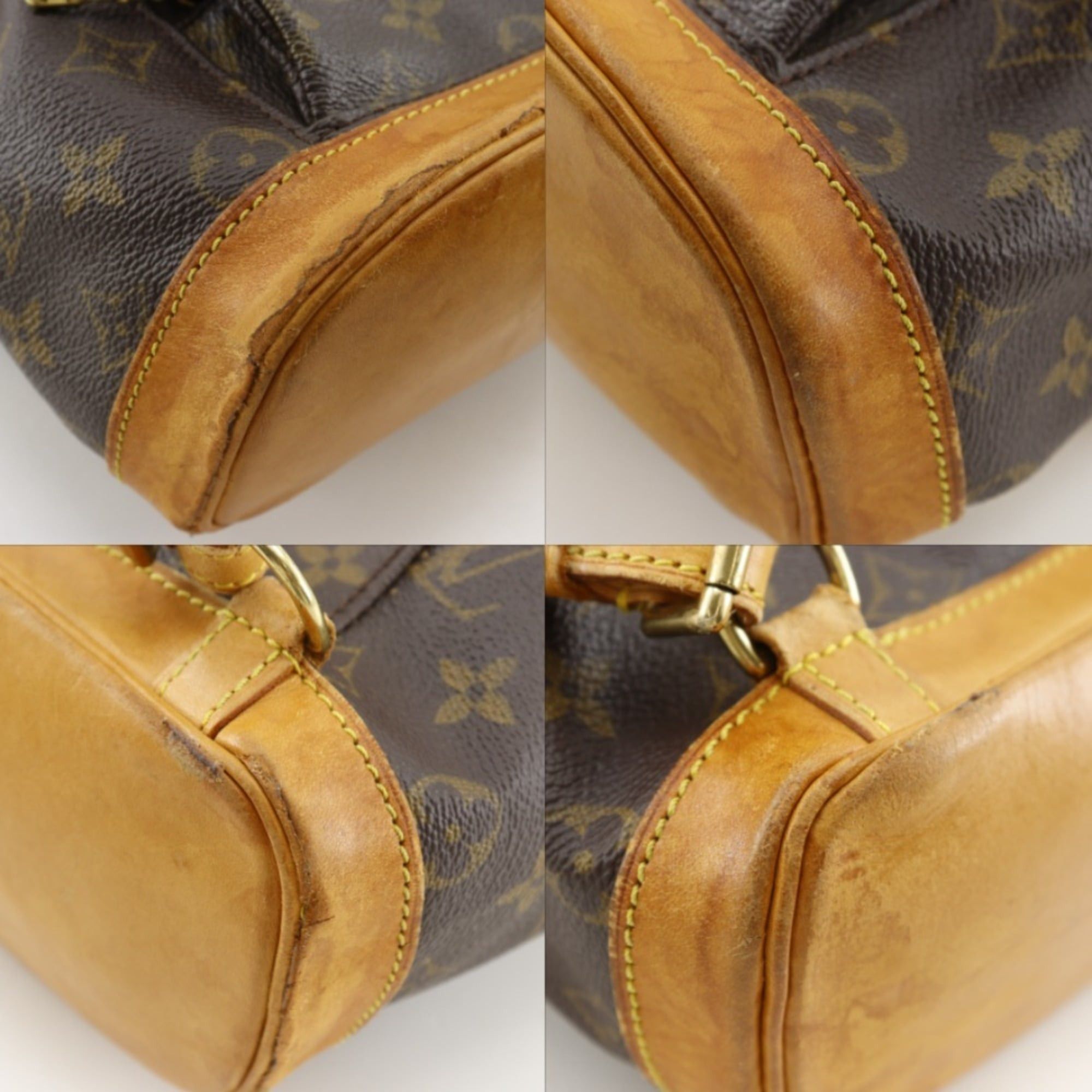 Louis Vuitton Louis Vuitton Mini Montsouris Backpack/Daypack M51137 Canvas Brown SP1926 Belt Buckle Unisex Size ONE SIZE - 4 Thumbnail