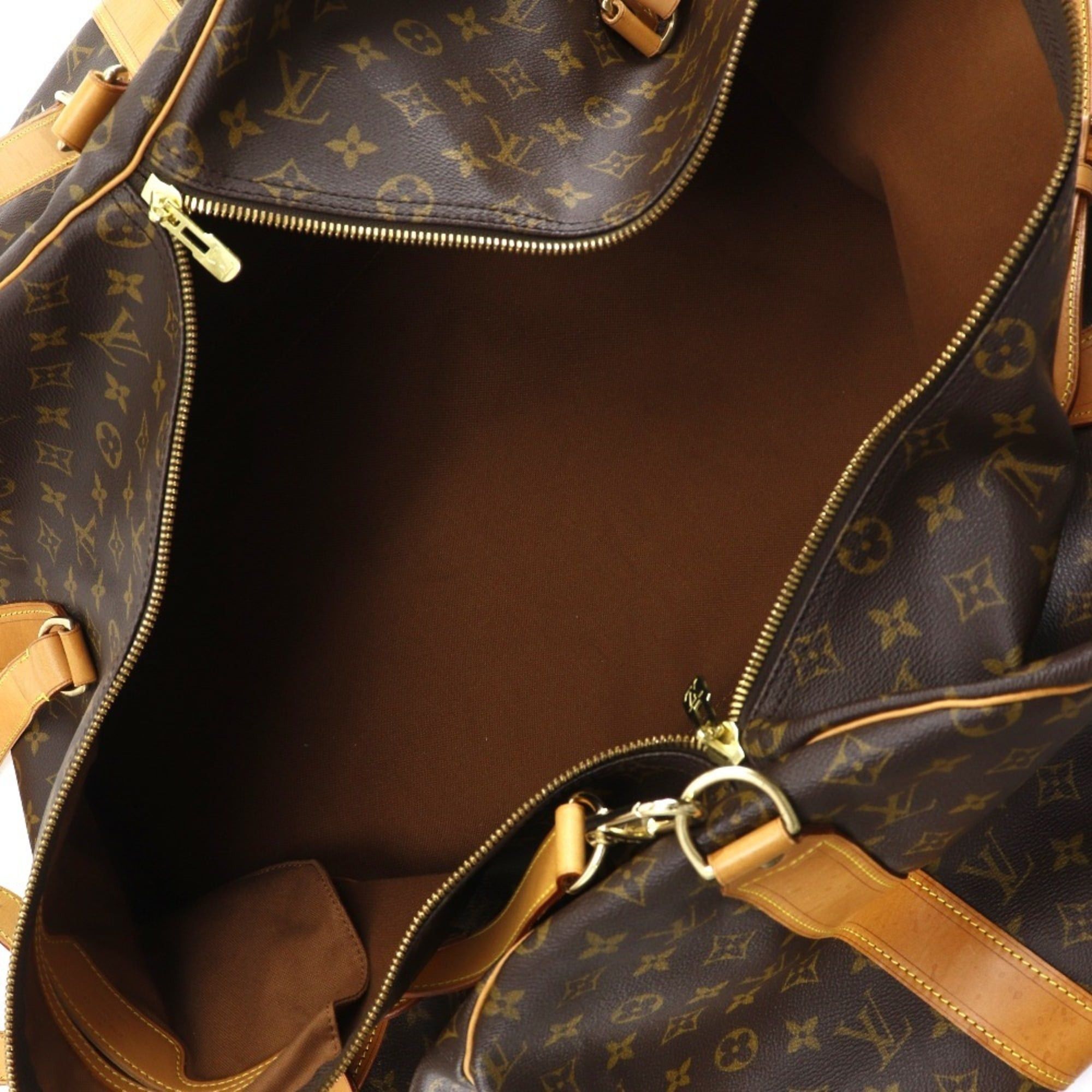 Louis Vuitton Louis Vuitton Sac Polochon Boston Bag M41222 Monogram Canvas 1995 Brown SP0995 A4 Double Zipper version Unisex Size ONE SIZE - 6 Thumbnail