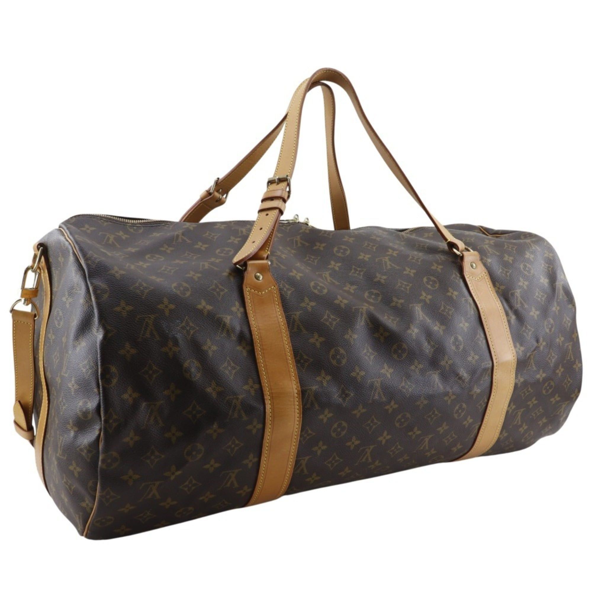 Louis Vuitton Louis Vuitton Sac Polochon Boston Bag M41222 Monogram Canvas 1995 Brown SP0995 A4 Double Zipper version Unisex Size ONE SIZE - 3 Thumbnail