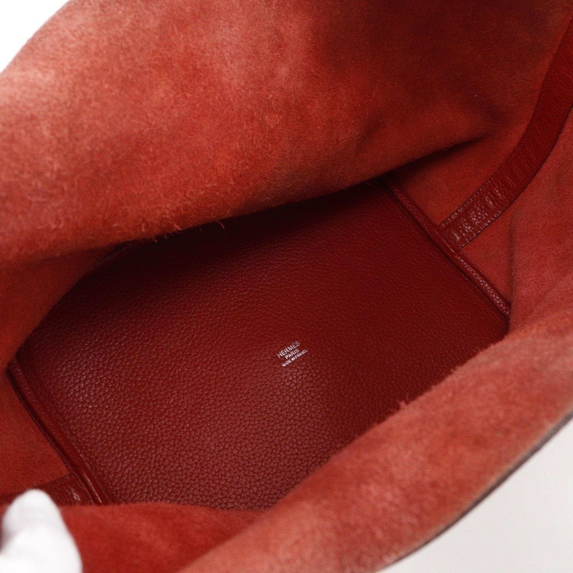 Hermes Hermes Picotin Lock GM handbag, Taurillon Clemence leather, 2013 model, red/silver hardware, □Q A5 size, belt buckle, women's. Size ONE SIZE - 6 Thumbnail