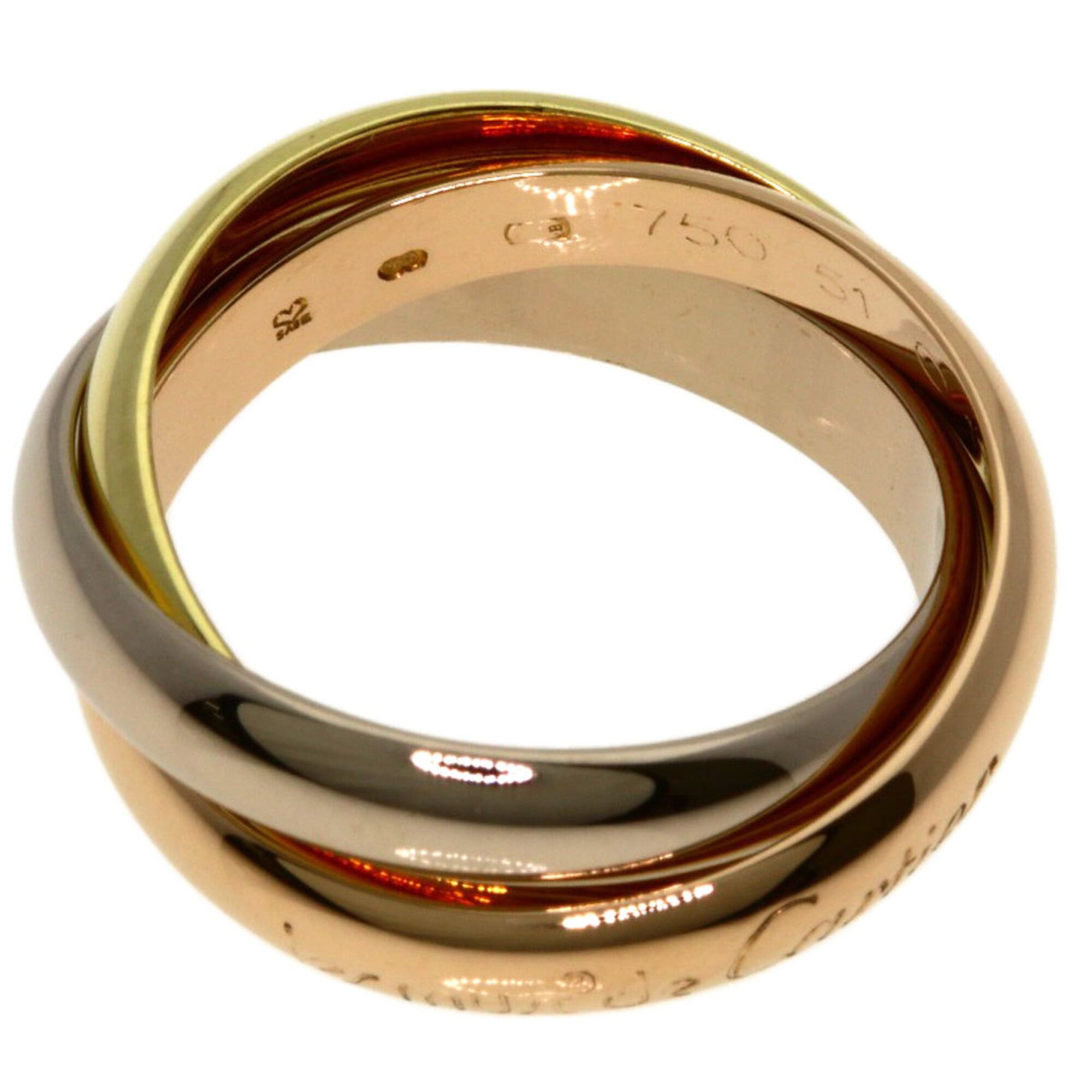 Cartier Cartier Trinity #51 Ring - 18K Yellow Gold/18K White Pink Gold Women's CARTIER Size ONE SIZE - 3 Thumbnail