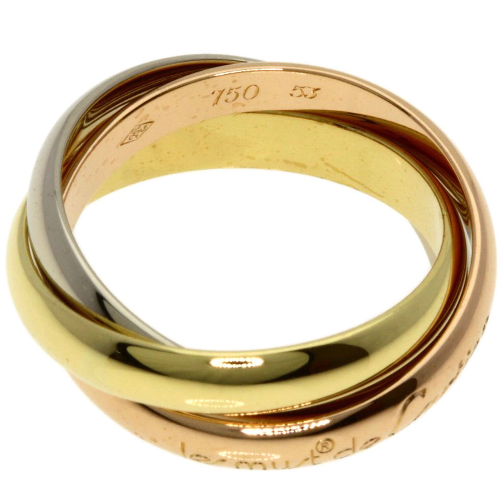 Cartier Cartier Trinity #53 Ring - 18K Yellow Gold/18K White Pink Gold Women's CARTIER Size ONE SIZE - 3 Thumbnail