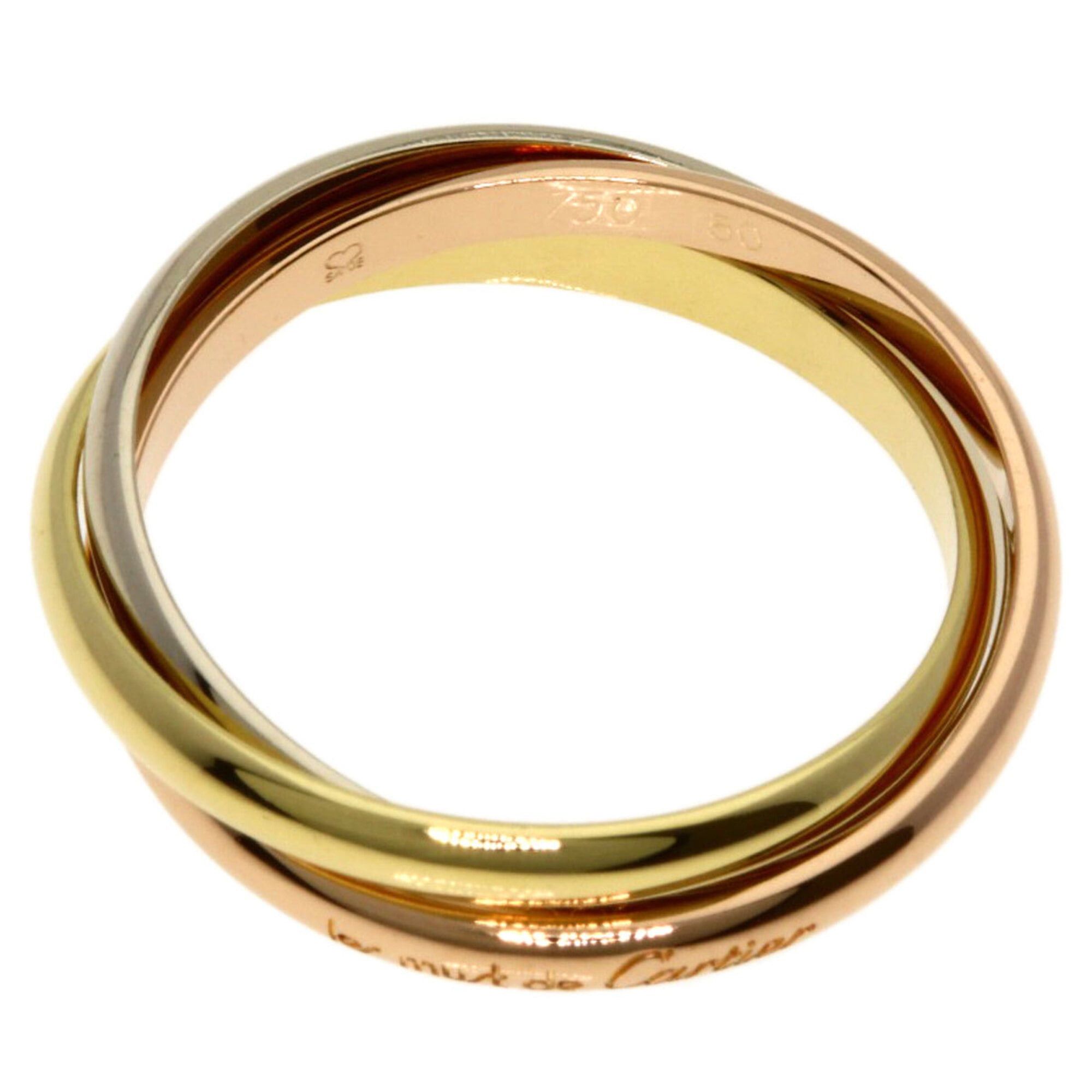 Cartier Cartier Trinity XS #50 Ring - 18K Yellow Gold/18K White Pink Gold Women's CARTIER Size ONE SIZE - 3 Thumbnail