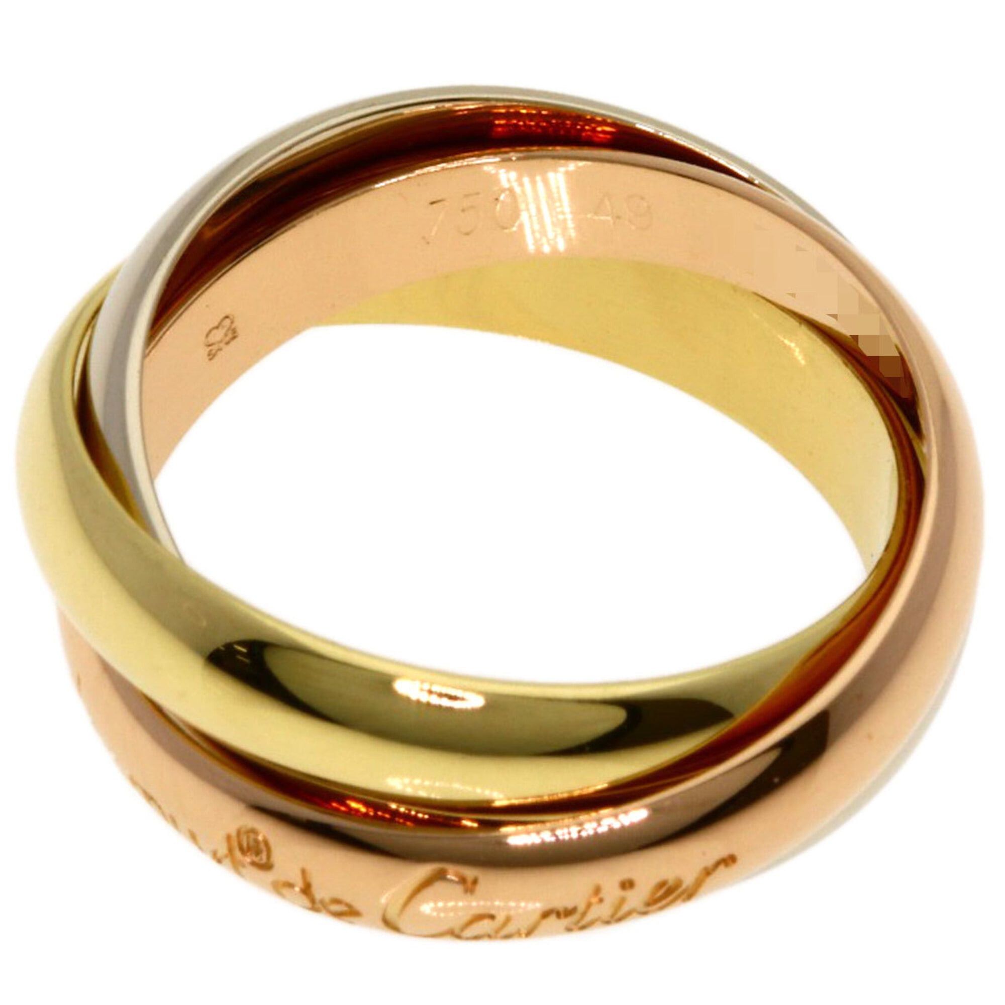 Cartier Cartier Trinity #49 Ring - 18K Yellow Gold/18K White Pink Gold Women's CARTIER Size ONE SIZE - 3 Thumbnail