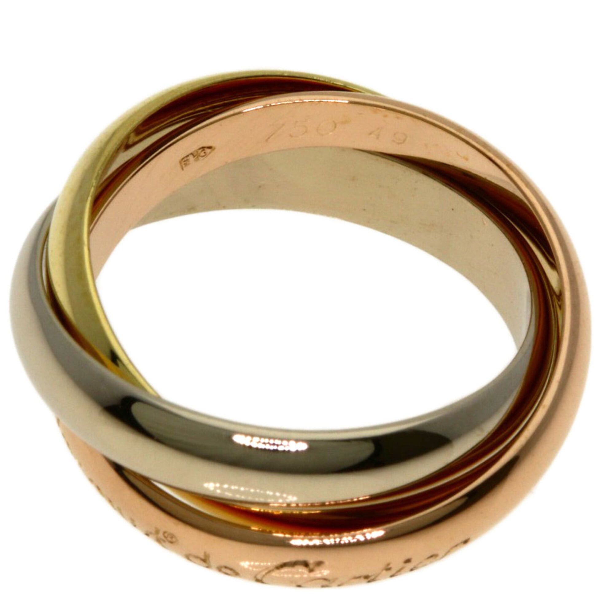 Cartier Cartier Trinity #49 Ring - 18K Yellow Gold/18K White Pink Gold Women's CARTIER Size ONE SIZE - 3 Thumbnail