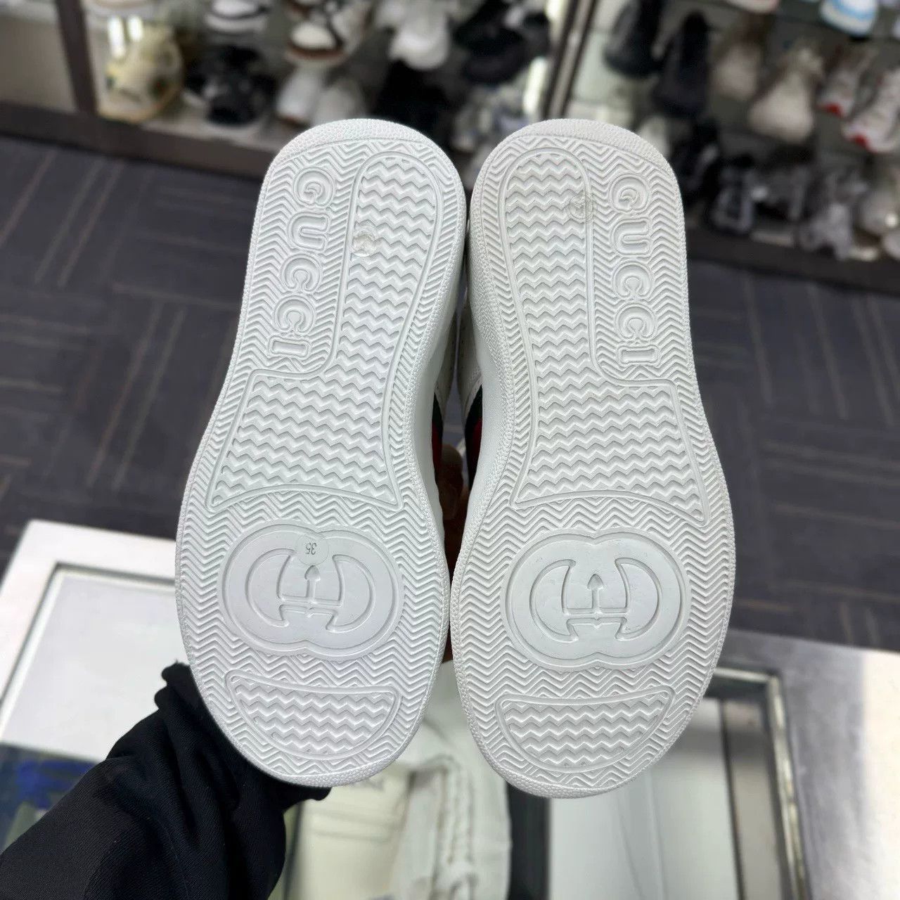 Gucci Gucci Chunky B White Sneakers Size US 4.5 / IT 34.5 - 2 Thumbnail