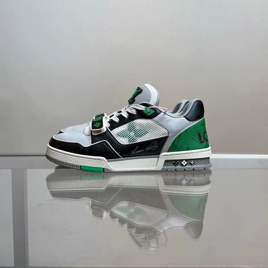 Louis Vuitton Louis Vuitton Lv Trainer Black Green Velcro Size US 9 / EU 42 - 2 Thumbnail