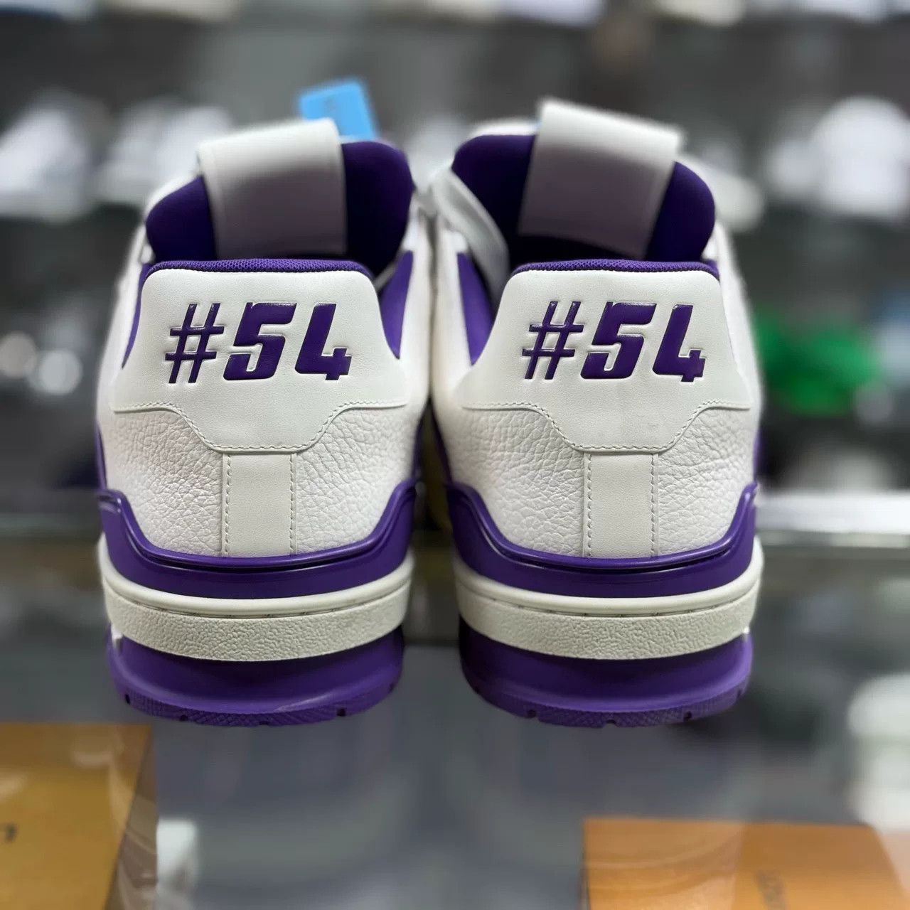 Louis Vuitton LV TRAINER White Purple Suede Size US 10 / EU 43 - 5 Thumbnail