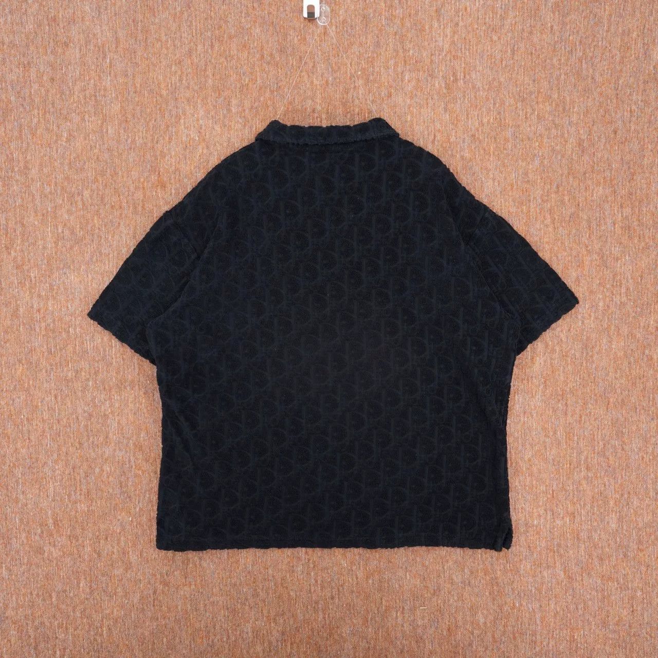 Dior DIOR Black All-Over Logo Terry T-Shirt Size US L / EU 52-54 / 3 - 2 Thumbnail